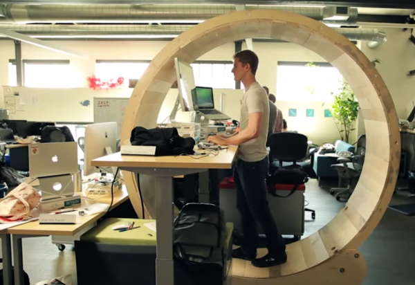 Hamster Wheel Treadmill Standing Desk Instructional Video Time