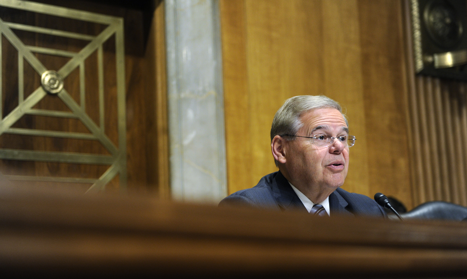 Senate Foreign Relations Committee Chairman Sen. Robert Menendez, D-N.J., questions State Department Undersecretary for Political Affairs Wendy Sherman on Capitol Hill in Washington on July 29, 2014. (Susan Walsh — AP)