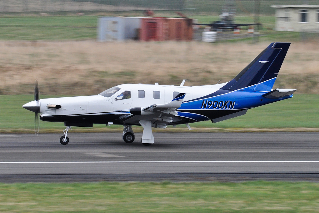 A Socata TBM-900 (700N) at Glasgow airport in Scotland on March 14, 2014. (Iain Marshall)