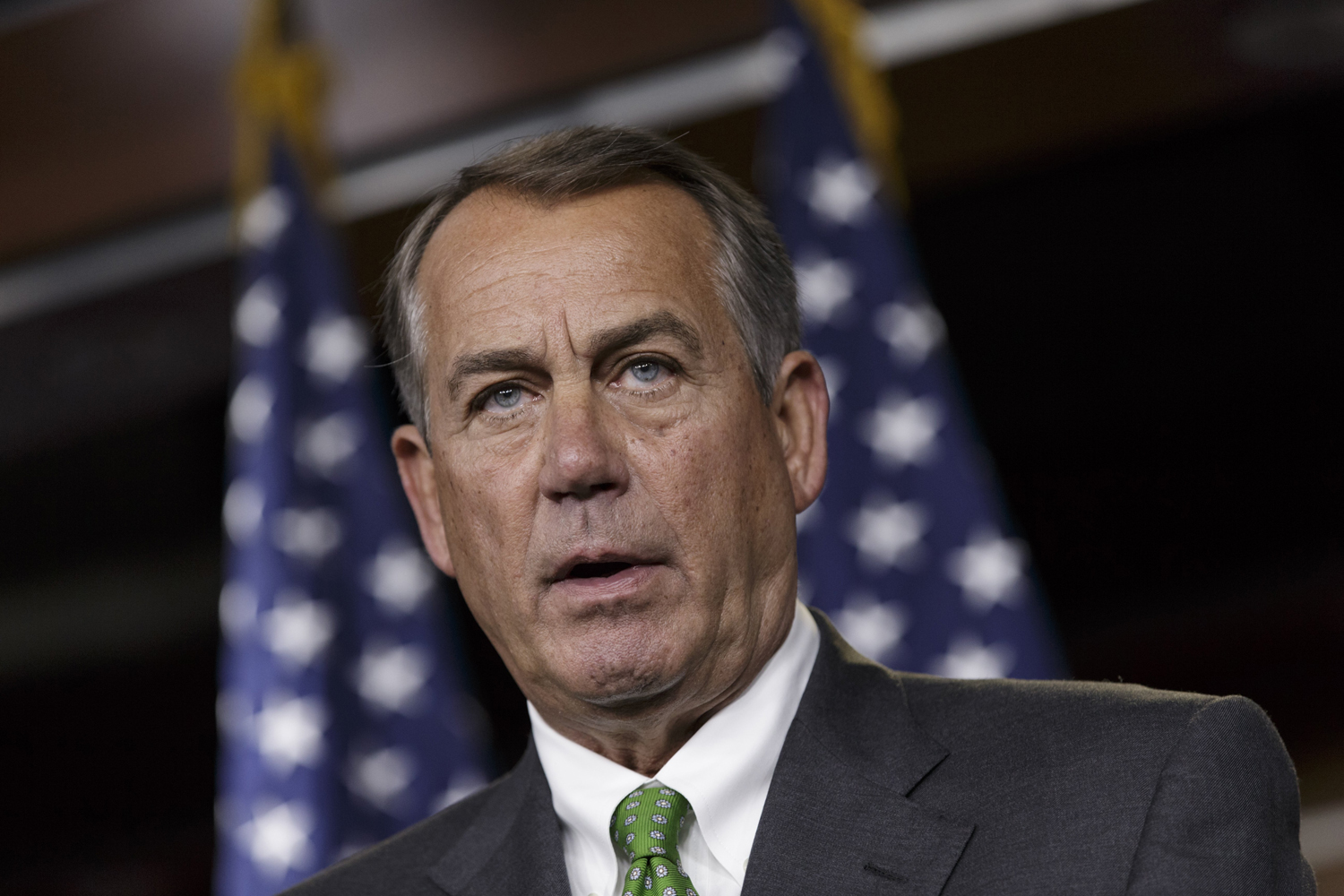 House Speaker John Boehner of Ohio speaks during a news conference on Capitol Hill in Washington, Sept. 11, 2014. (J. Scott Applewhite—AP)