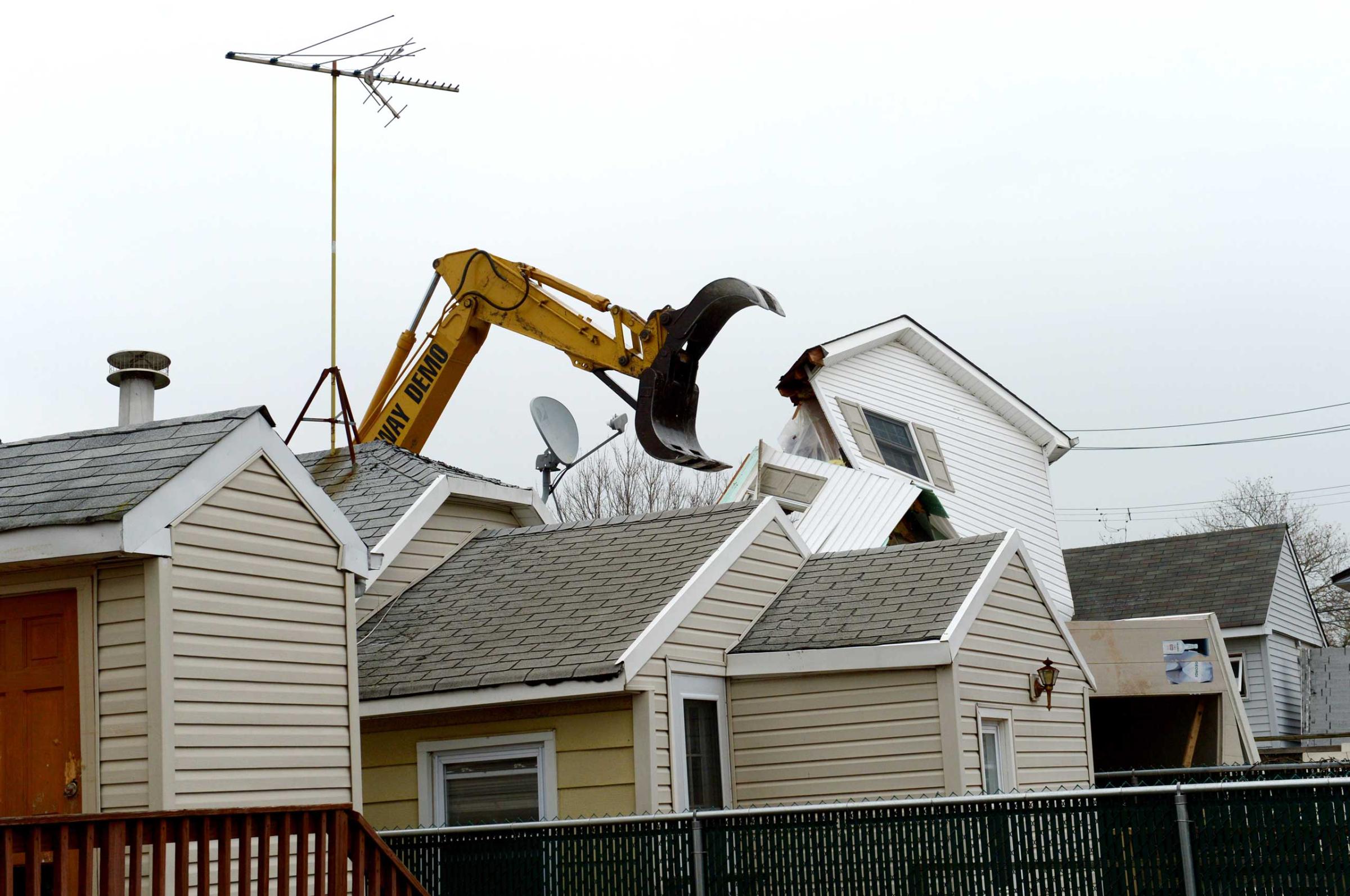 Hurricane Sandy aftermath in Staten Island, New York