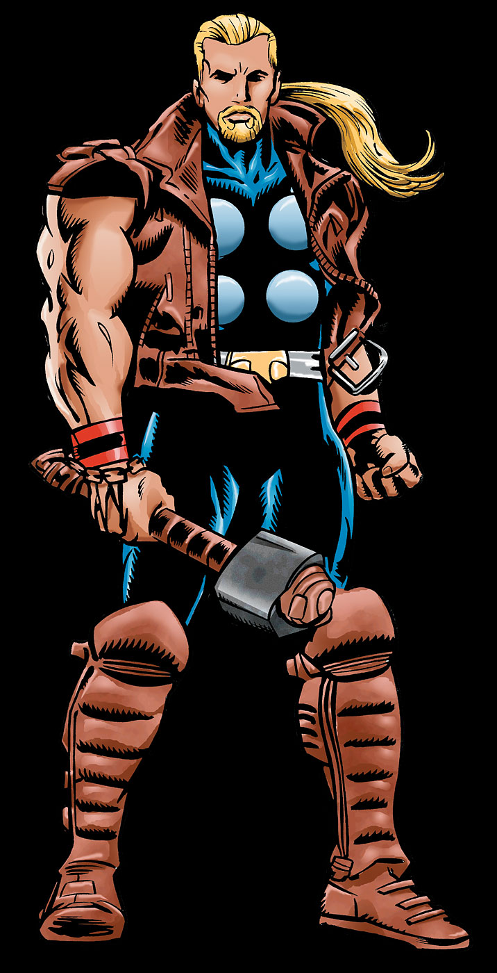 In 1988, an architect by the name of Eric Masterson wielded the mantle of Thor for several years while the Asgardian god was banished by Odin for having supposedly slain Loki. When Thor is finally released from his banishment, Masterson is rewarded with an enchanted mace which he continued to use under the alias of Thunderstrike.