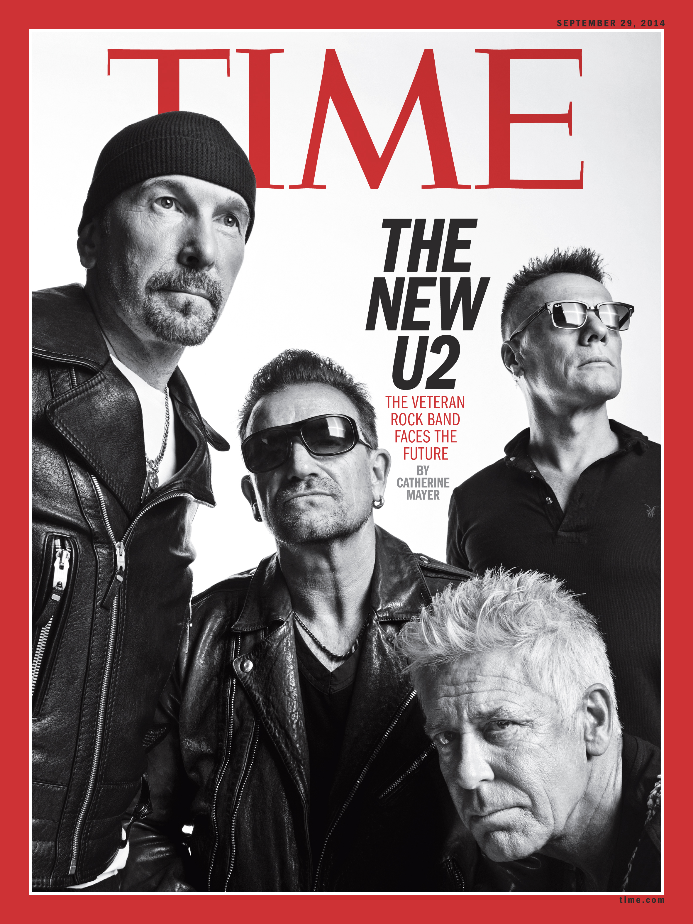 U2 on the cover of TIME's Sept. 29 International edition. (TIME/Sebastian Kim)