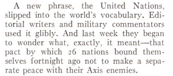 united nations - Jan. 19, 1942