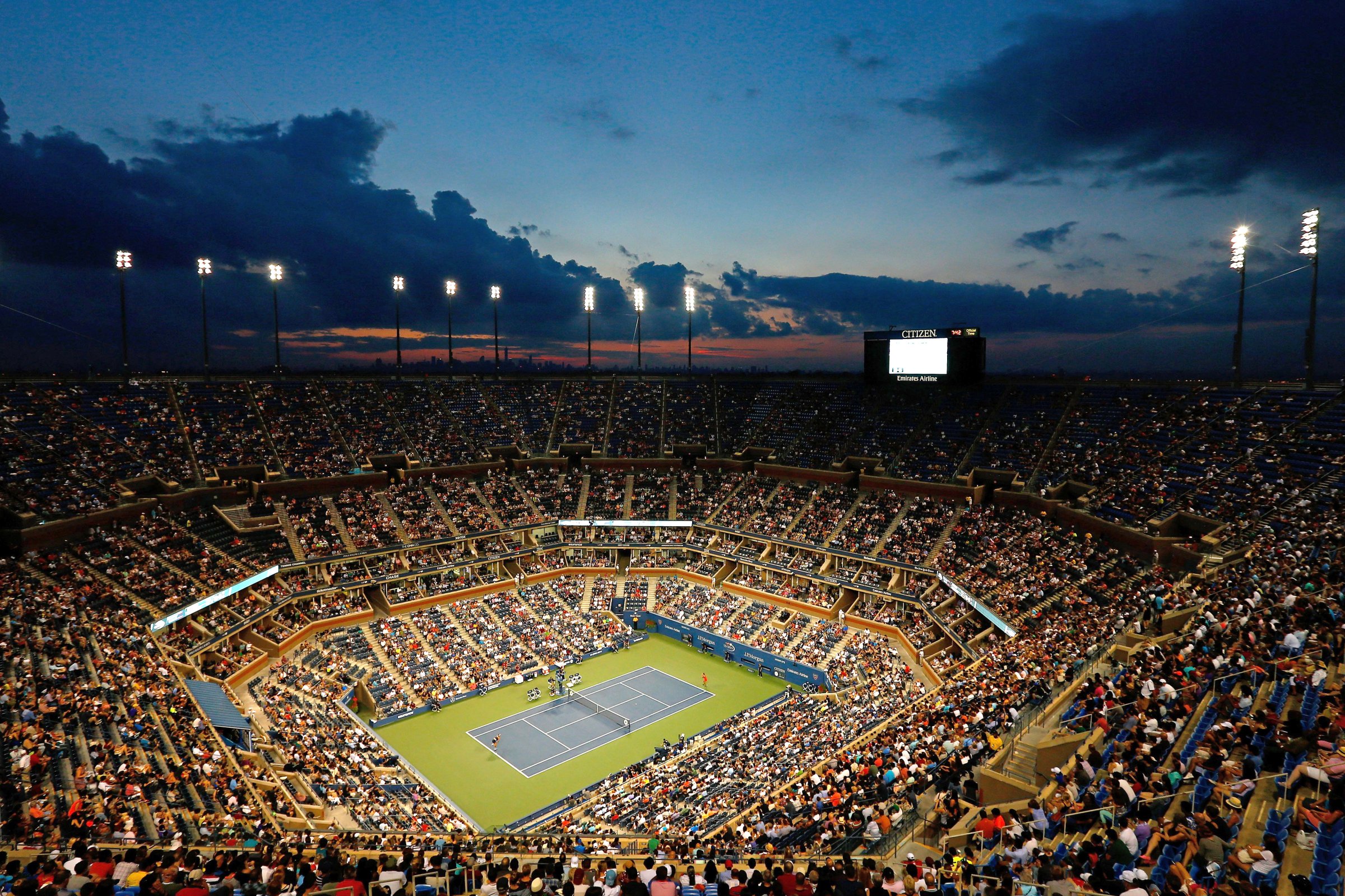 A general view of Arthur Ashe Stadium on Day Eight of the 2014 US Open at the USTA Billie Jean King National Tennis Center on Sept. 1, 2014 in the Queens.