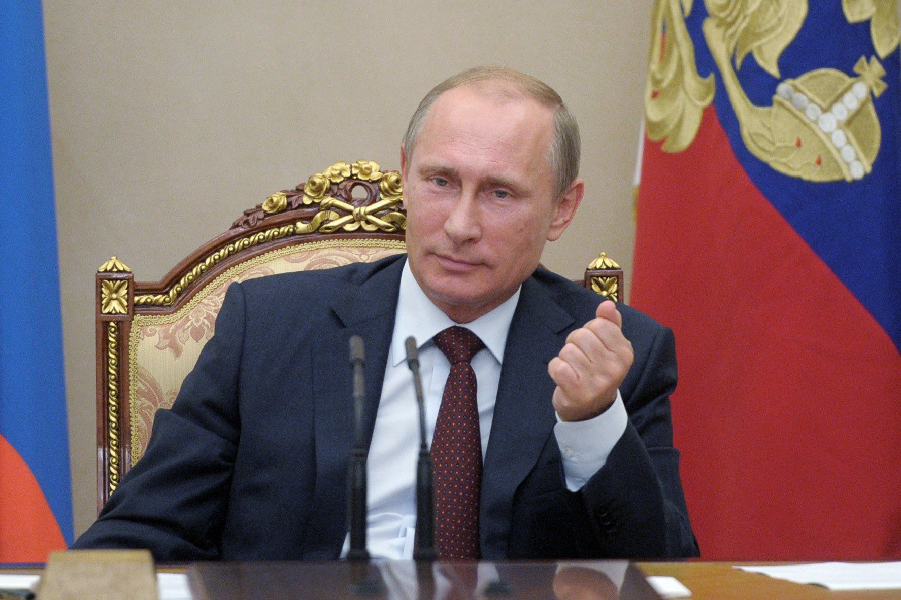 President Vladimir Putin during a government meeting in Moscow, Sept. 11, 2014. (Alexei Druzhinin—Itar-Tass/Corbis)