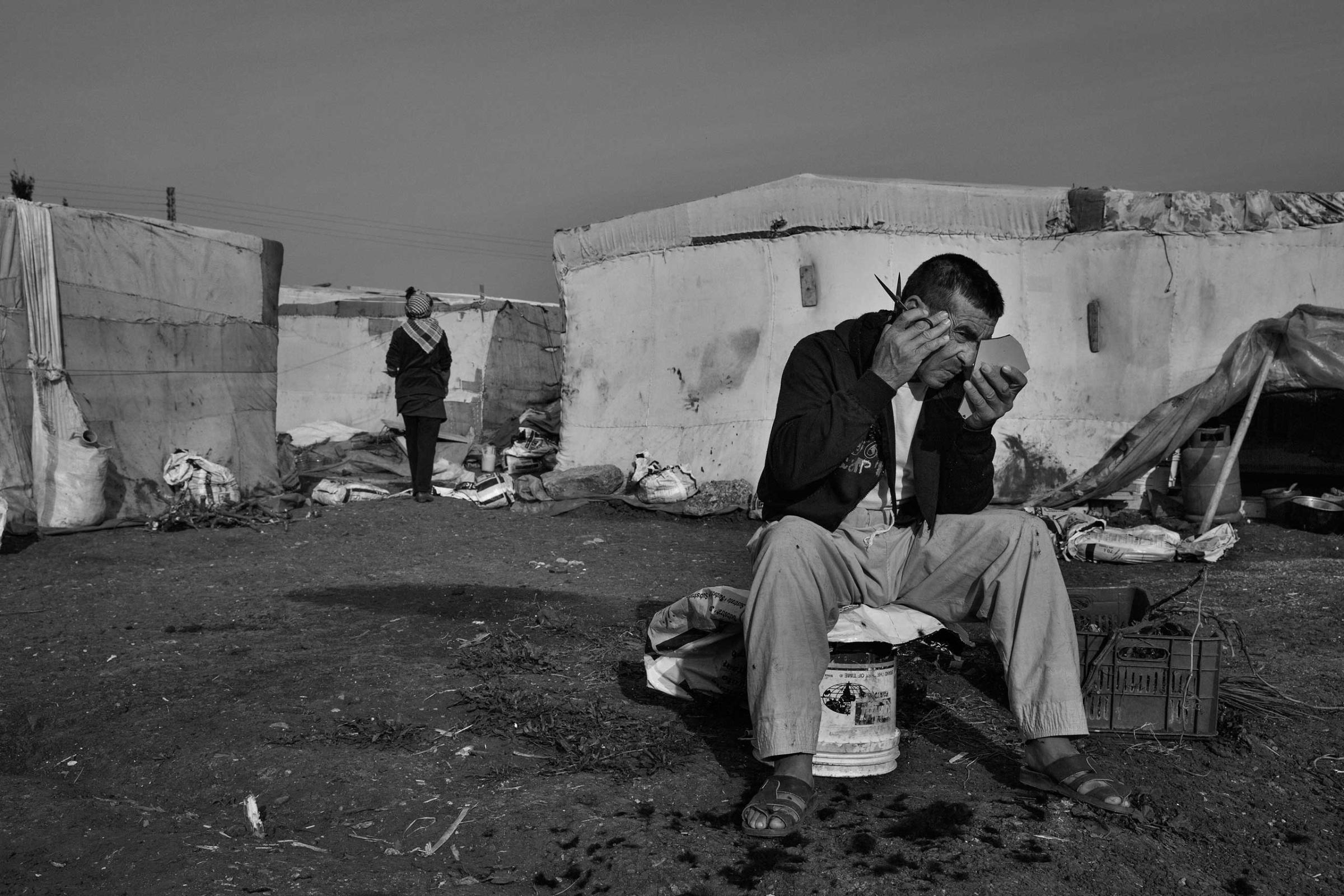 January 2014. Northern Lebanon, near the Syrian border. Syrian refugees in Lebanon's informal settlements.