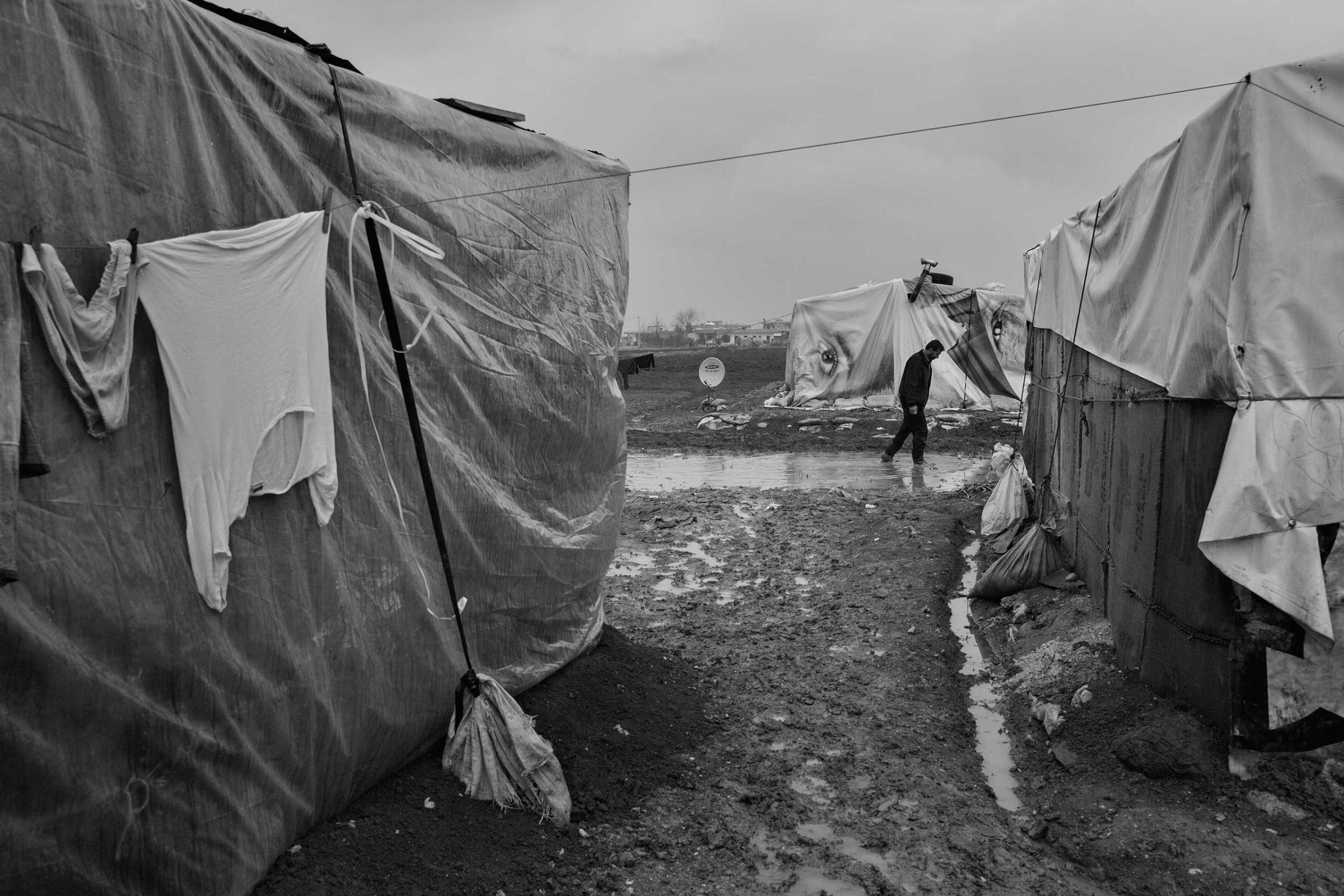 January 2014. Bekaa Valley, Lebanon. Syrian refugees in Lebanon's informal settlements.