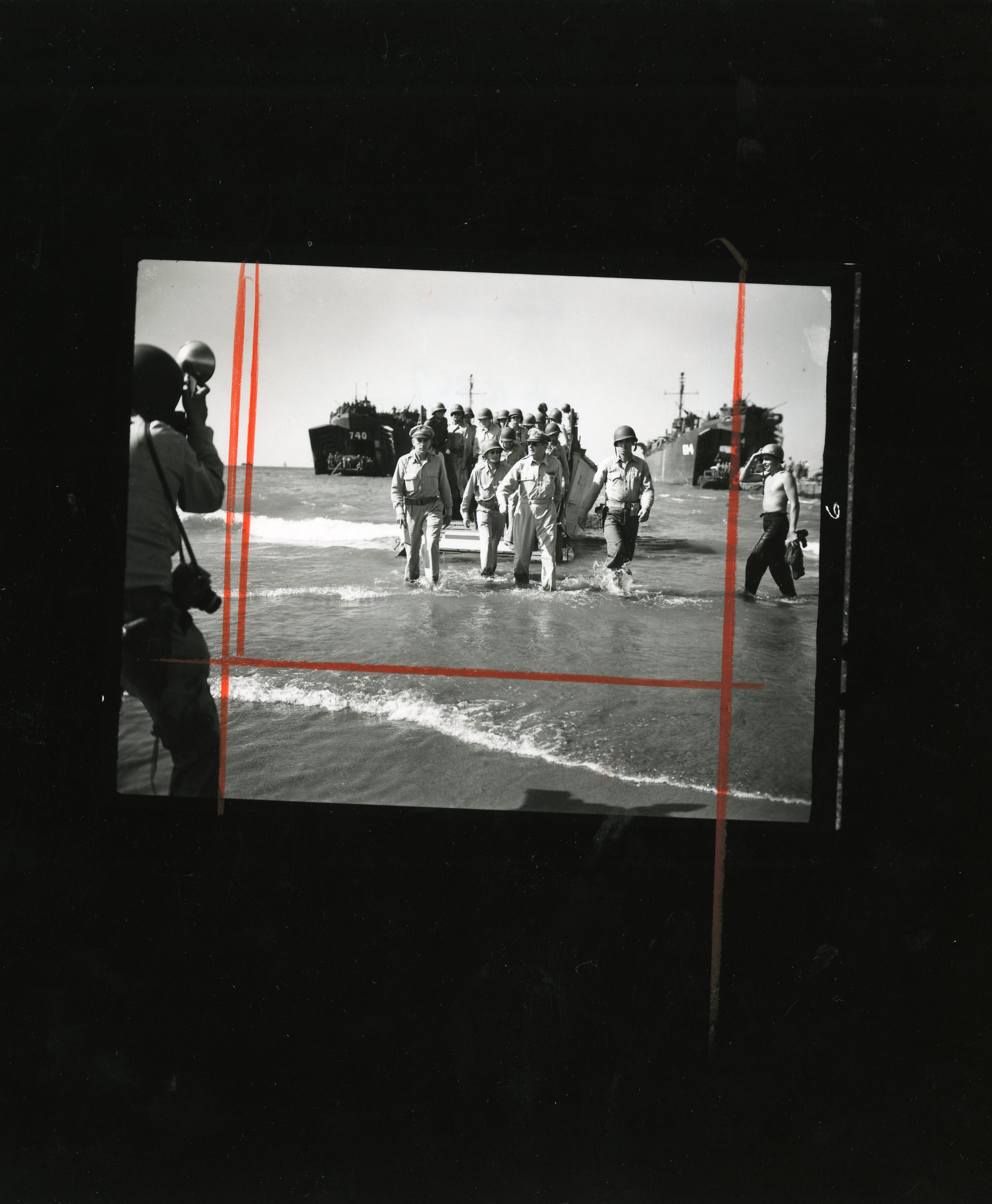A contact sheet showing a crop of the famous picture.