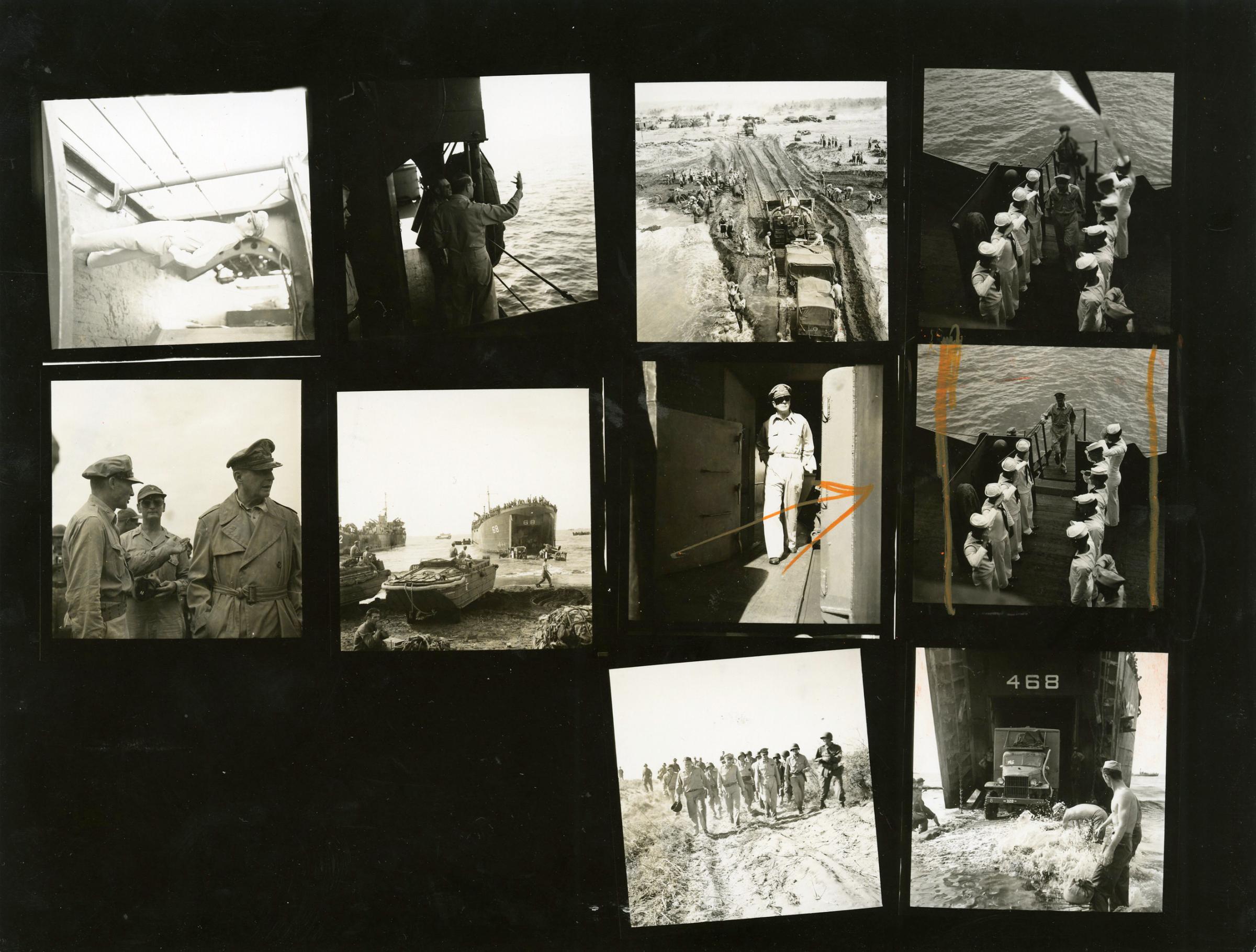Contact sheet, Carl Mydans pictures, Philippines, 1945.