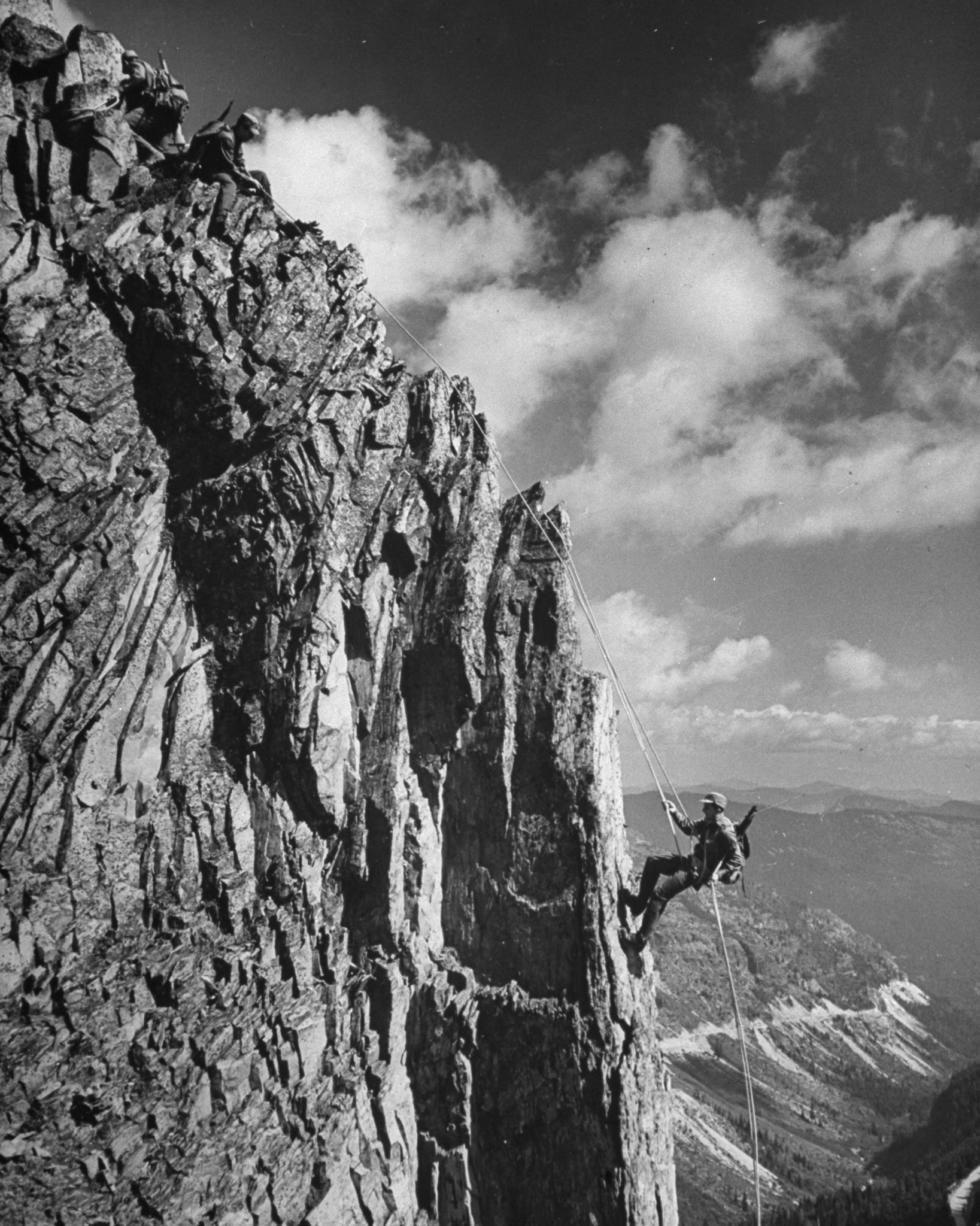 Mountaineering students in training, 1942.