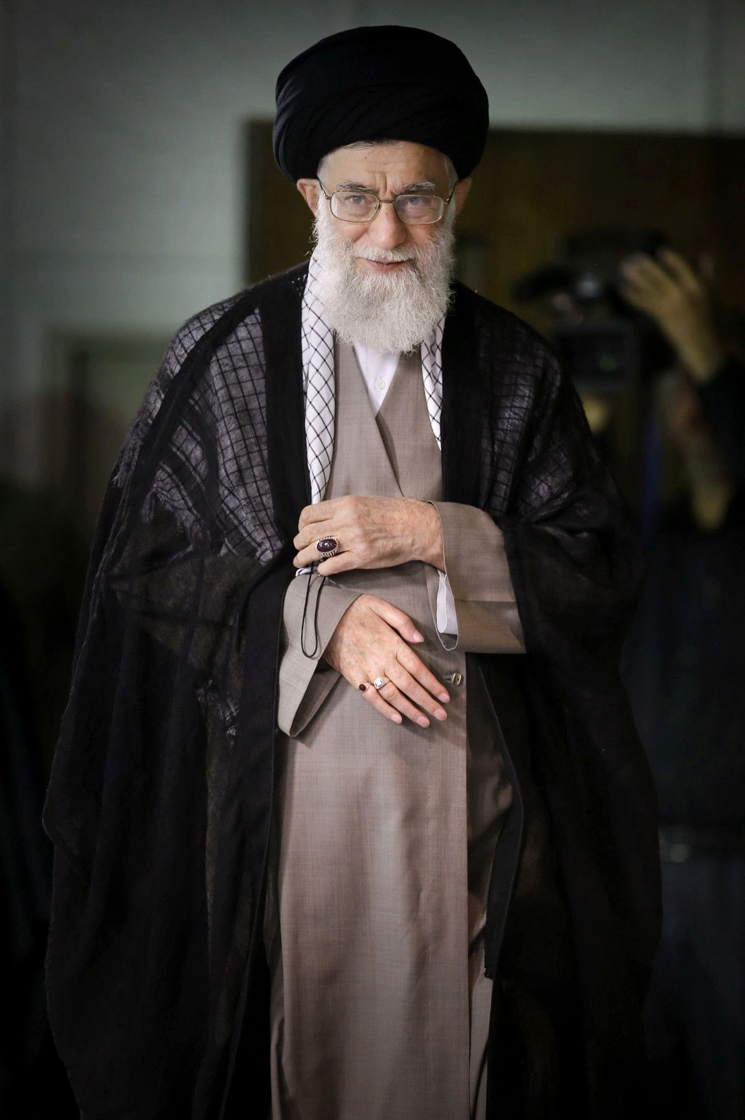 Ultimate authority Khamenei, in Tehran, remains staunchly anti-American (ay-collection/sipa)