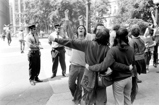 Gay rights protest, New York, 1971.