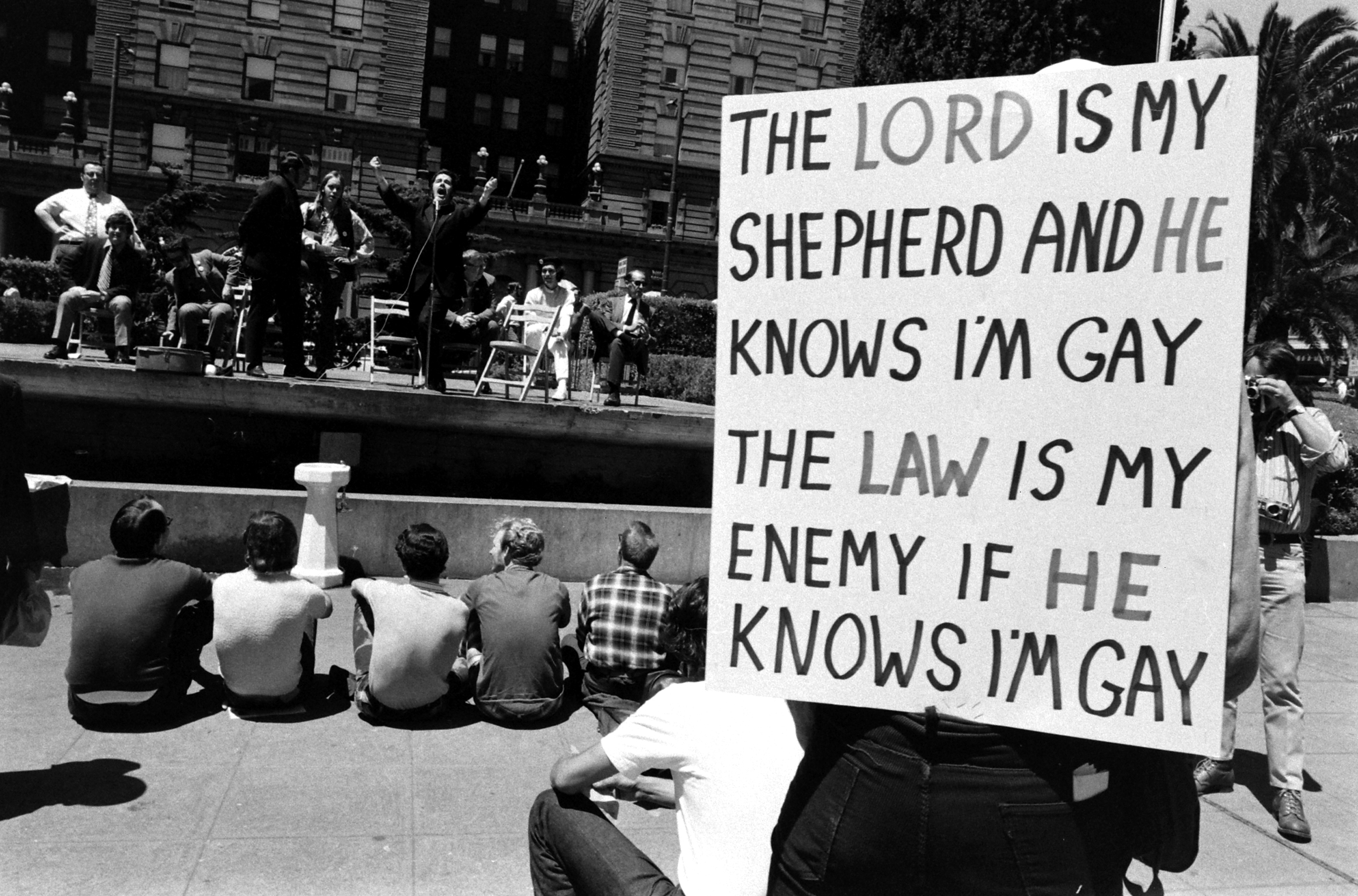 Gay rights rally, 1971.