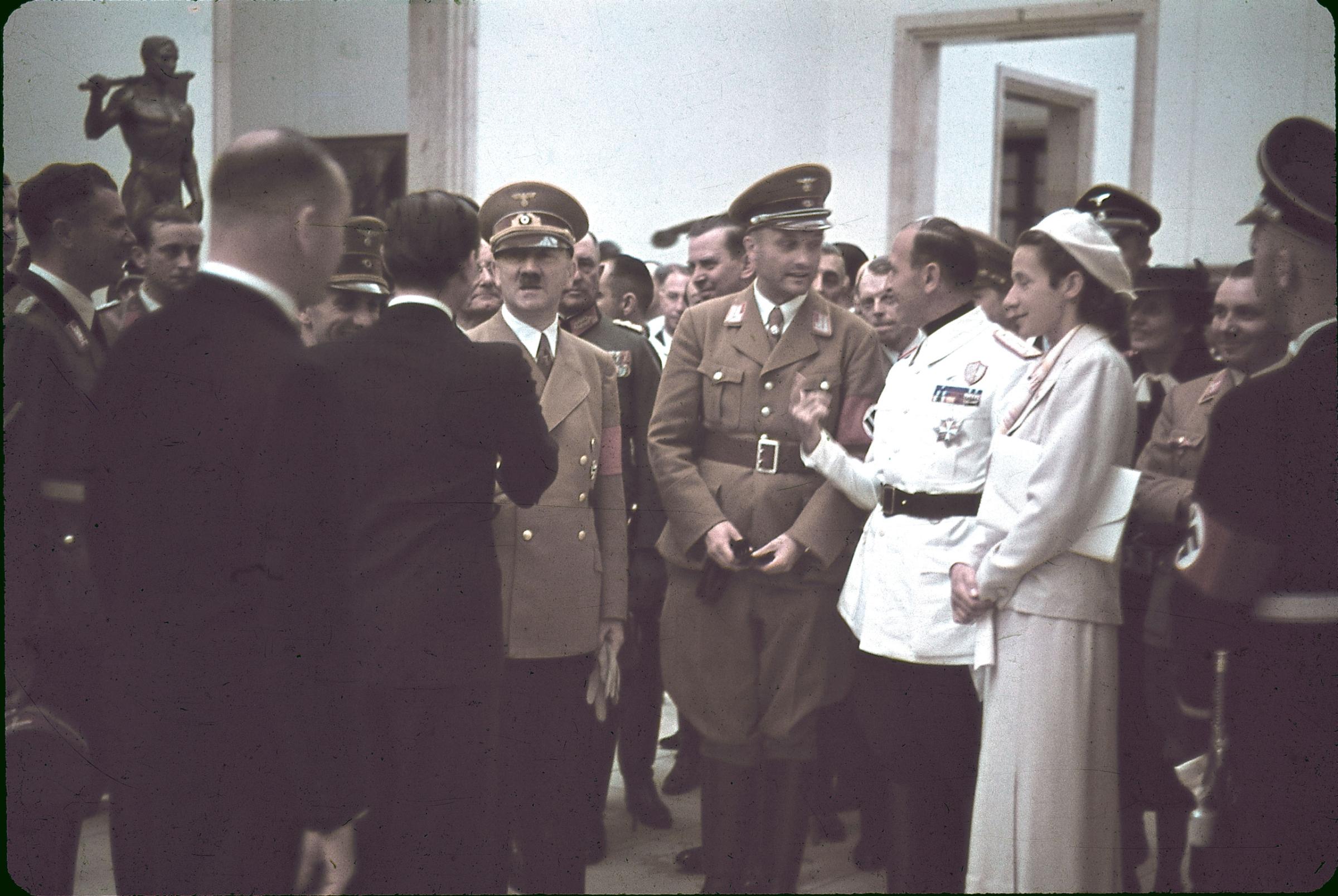 Adolf Hitler, Dino Alfieri, Gerdy Troost and others at Munich's Haus der Kunst for the 1939 "Day of German Art."