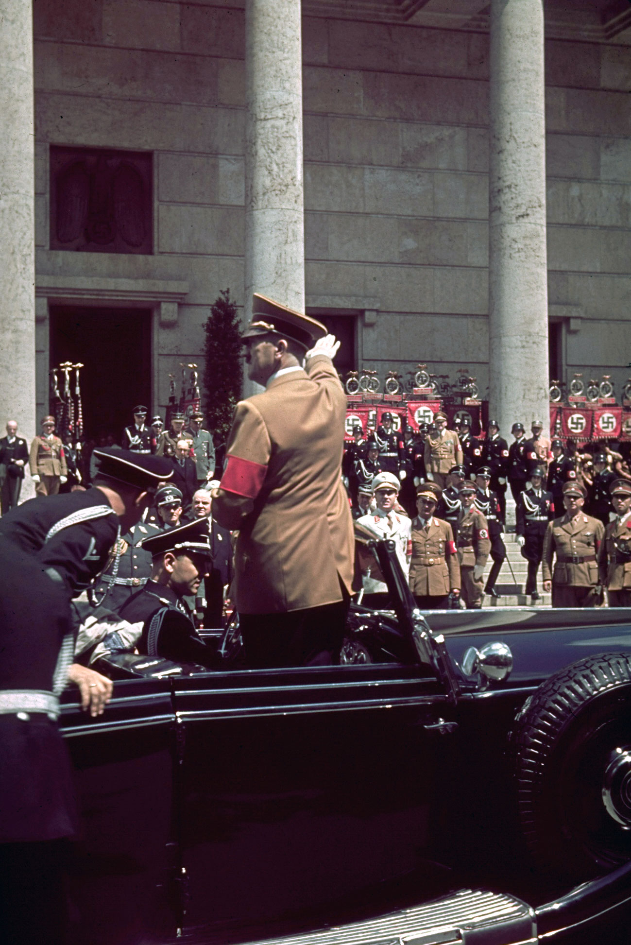 Hitler outside Munich's Haus der Kunst during the 1939 "Day of German Art."