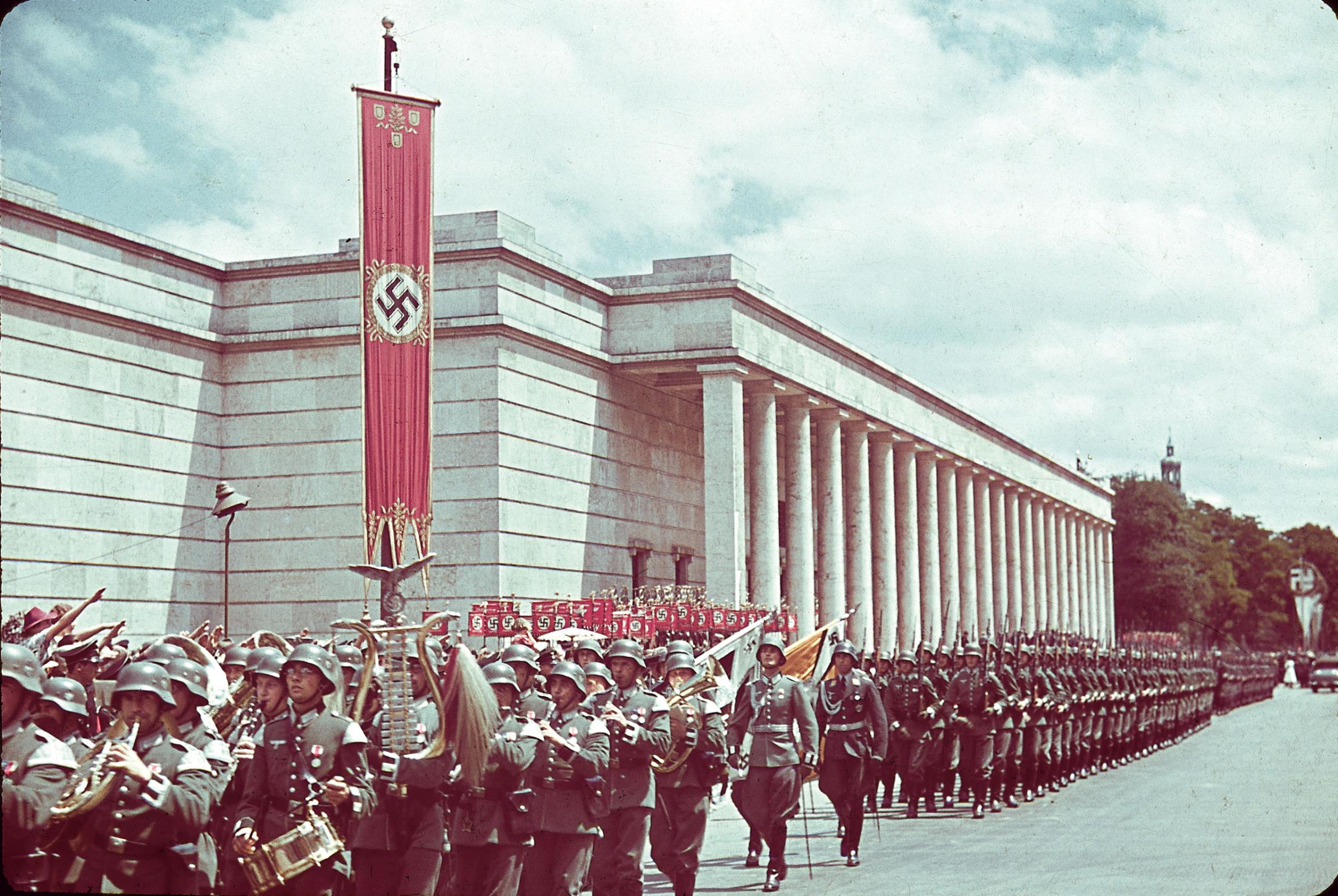 Procession outside Munich's Haus der Kunst during the 1939 "Day of German Art."