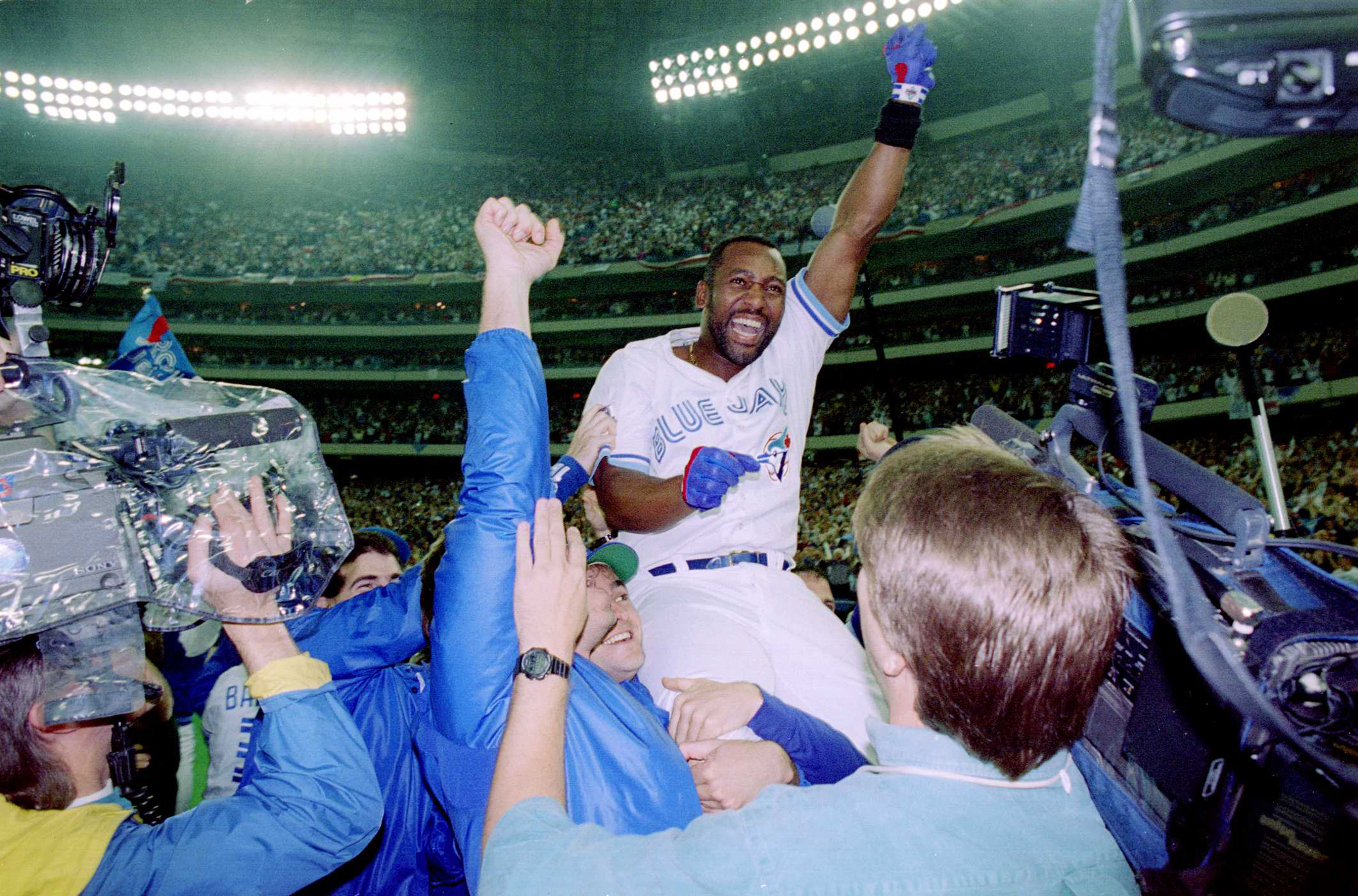 Oct. 23,1993:   Touch 'em all Joe, you'll never hit a bigger home run in your life! - Toronto Blue Jays broadcaster Tom Cheeks, after Carter delivered the 2nd ever walk-off home run to win a World series in history, against the Philadelphia Phillies.
