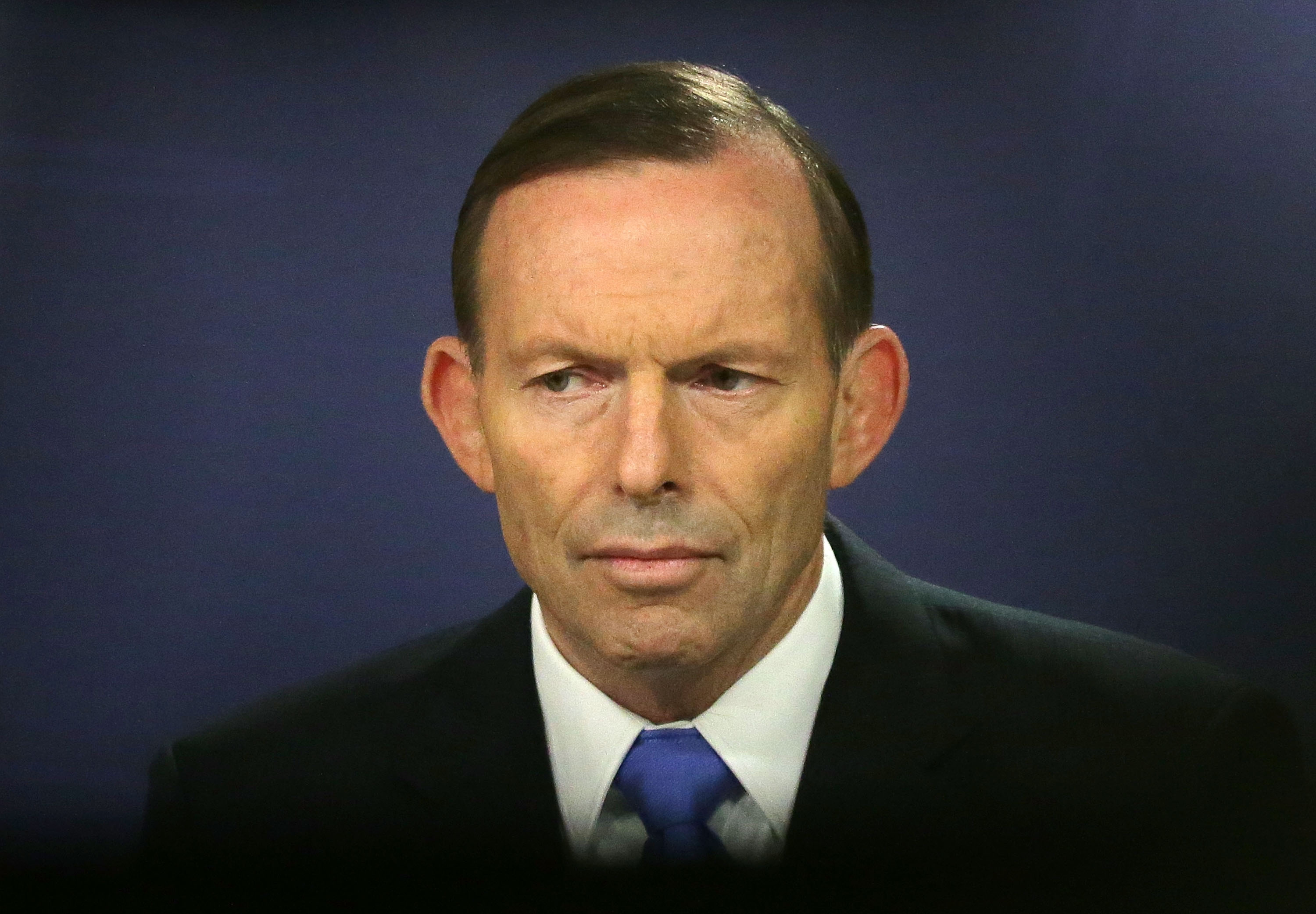 Prime Minister Tony Abbott speaks to the media at Sydney Commonwealth Parliamentary Offices on September 19, 2014 in Sydney, Australia. (Mark Metcalfe—Getty Images)