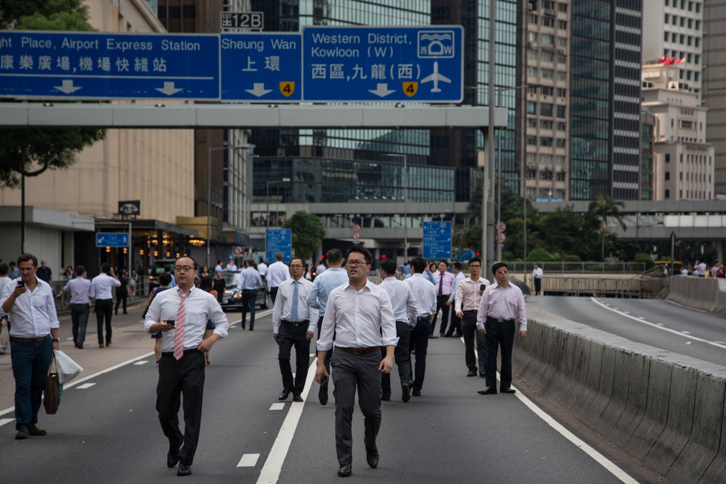 Hong Kong Streets The Day After Clashes Between Pro-Democracy Protesters And Police