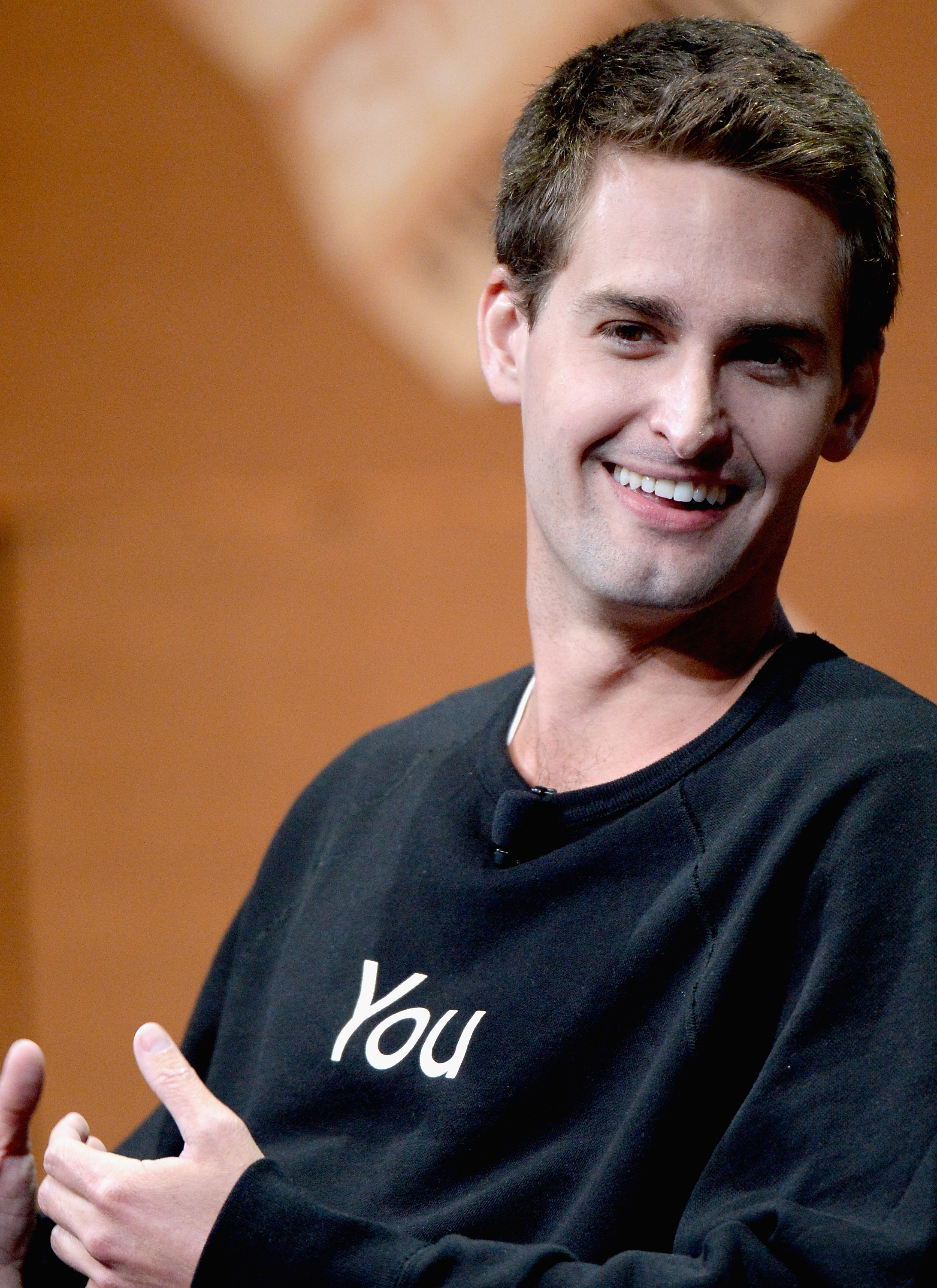 Snapchat CEO Evan Spiegel speaks onstage during "Disrupting Information and Communication" at the Vanity Fair New Establishment Summit on Oct. 8, 2014 in San Francisco. (Michael Kovac&mdash;Getty Images)
