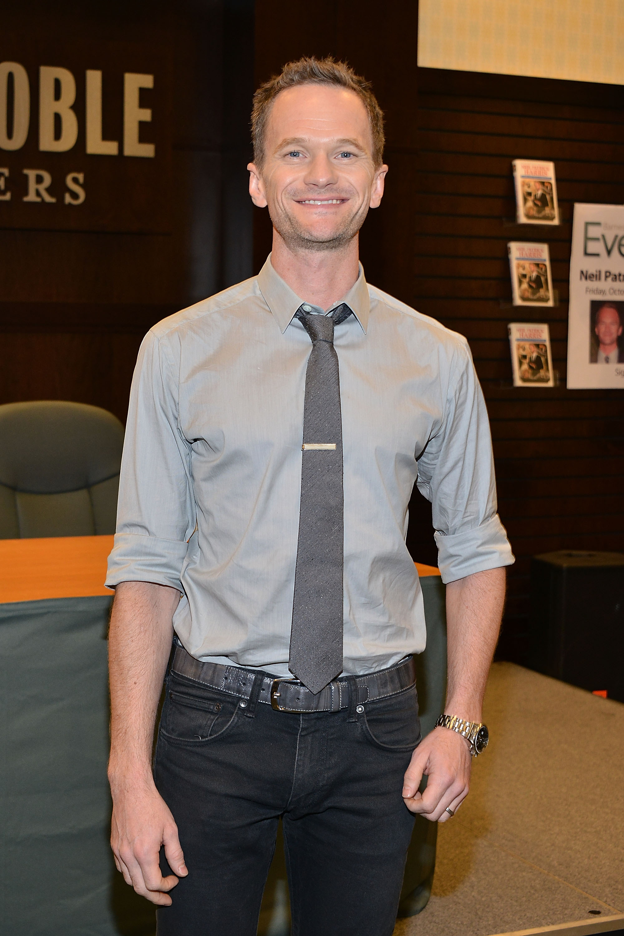 Neil Patrick Harris signs copies of his new book <i>Neil Patrick Harris: Choose Your Own Autobiography</i> at Barnes &amp; Noble bookstore in Los Angeles on October 24, 2014 (Araya Diaz—WireImage)