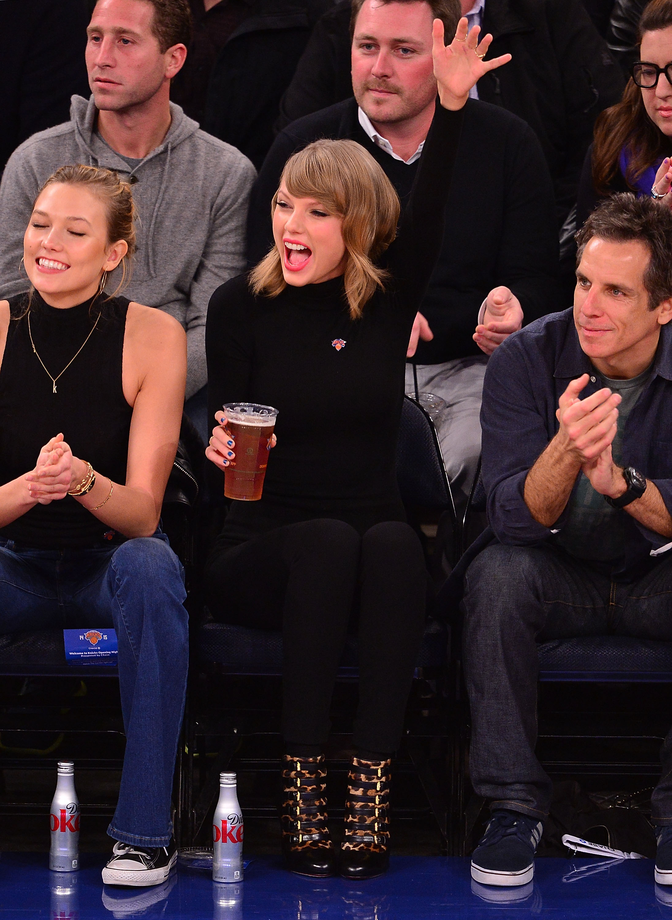 Celebrities Attend The Chicago Bulls Vs New York Knicks Game - October 29, 2014
