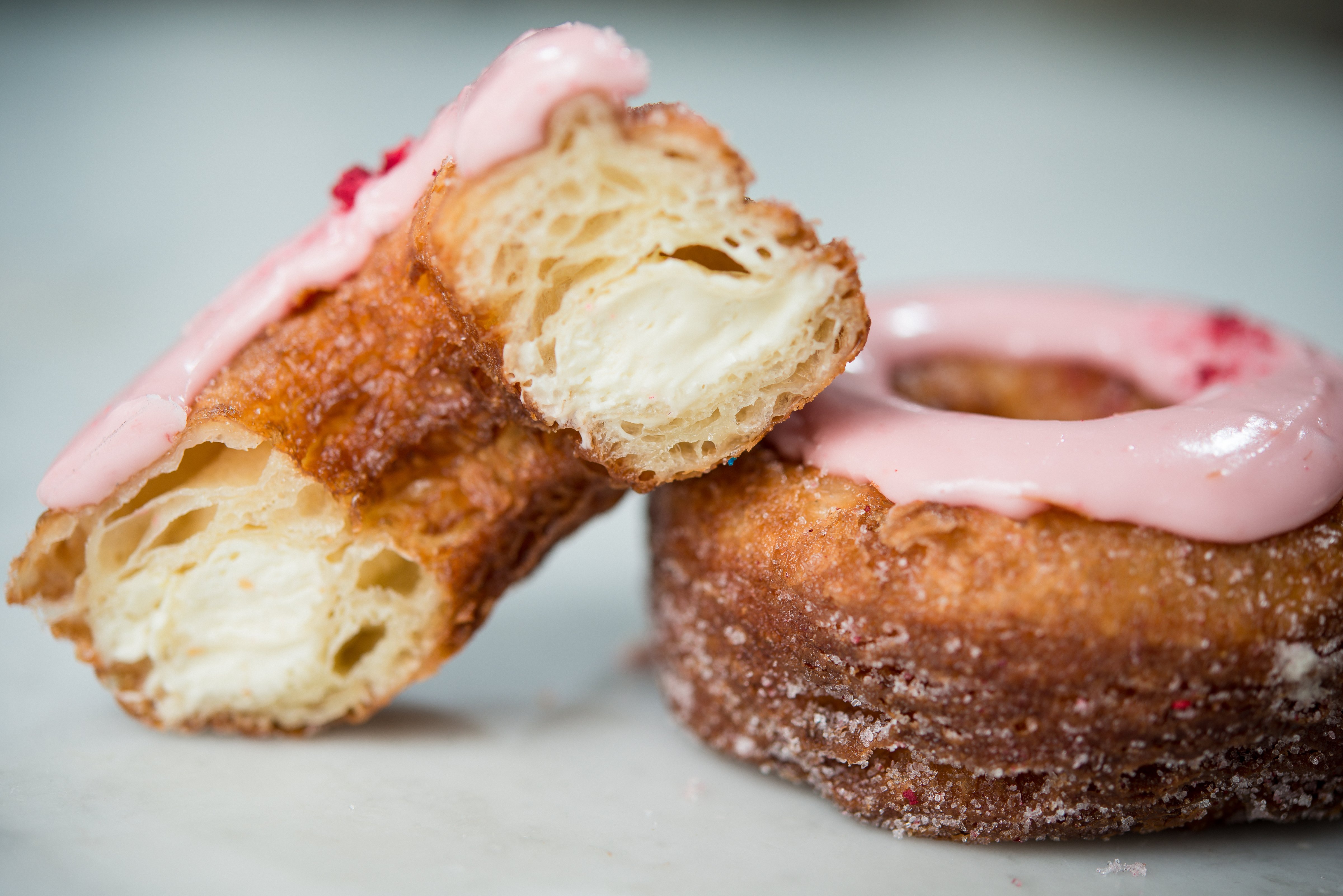 Rasberry Lychee Cronut by Dominique Ansel Bakery in New York City (Andre Maier LLC&mdash;Getty Images)