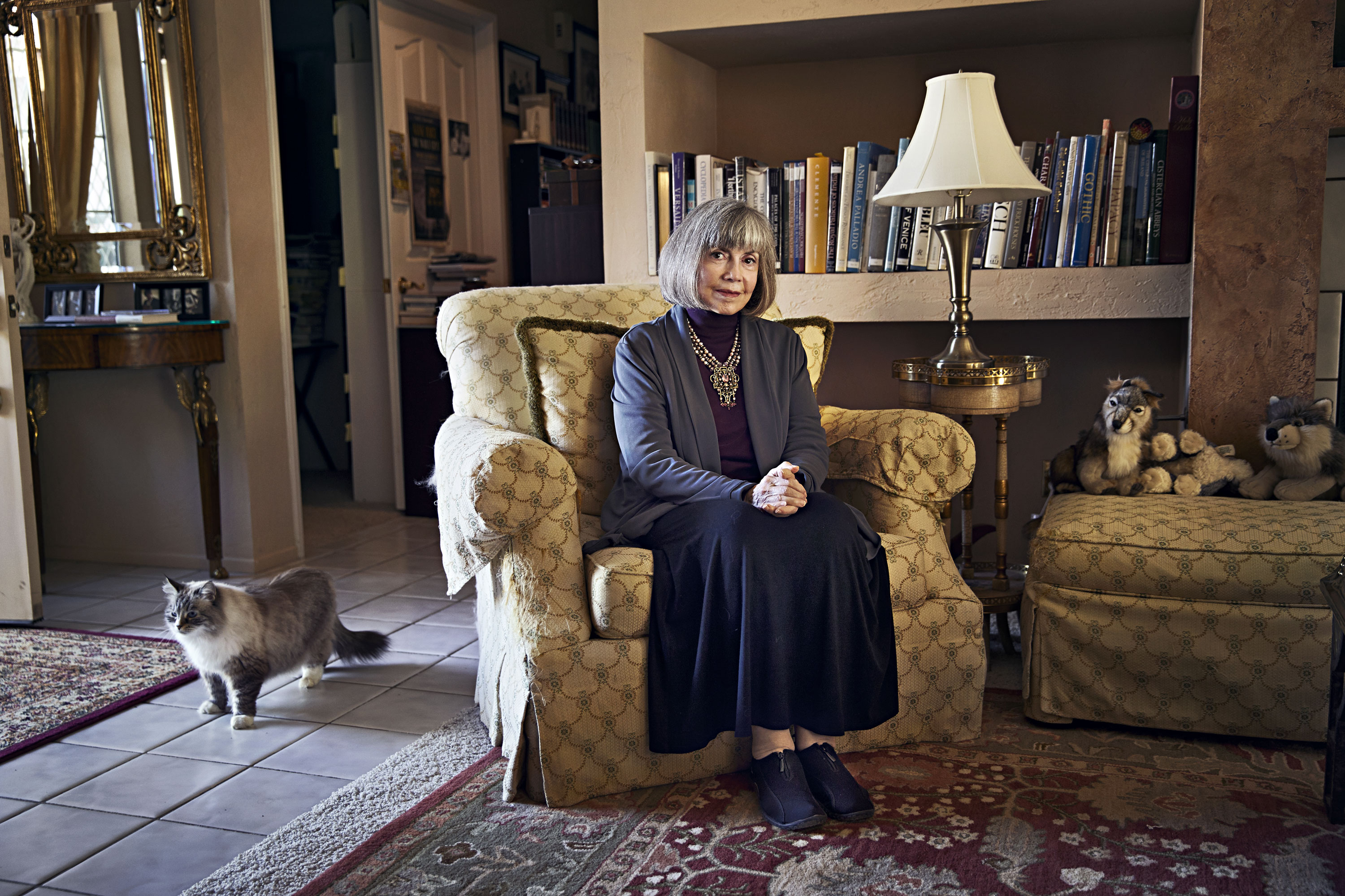 Author Anne Rice photographed at her home in Palm Desert, CA on October 16th, 2014. (Kenneth O’Halloran for TIME)