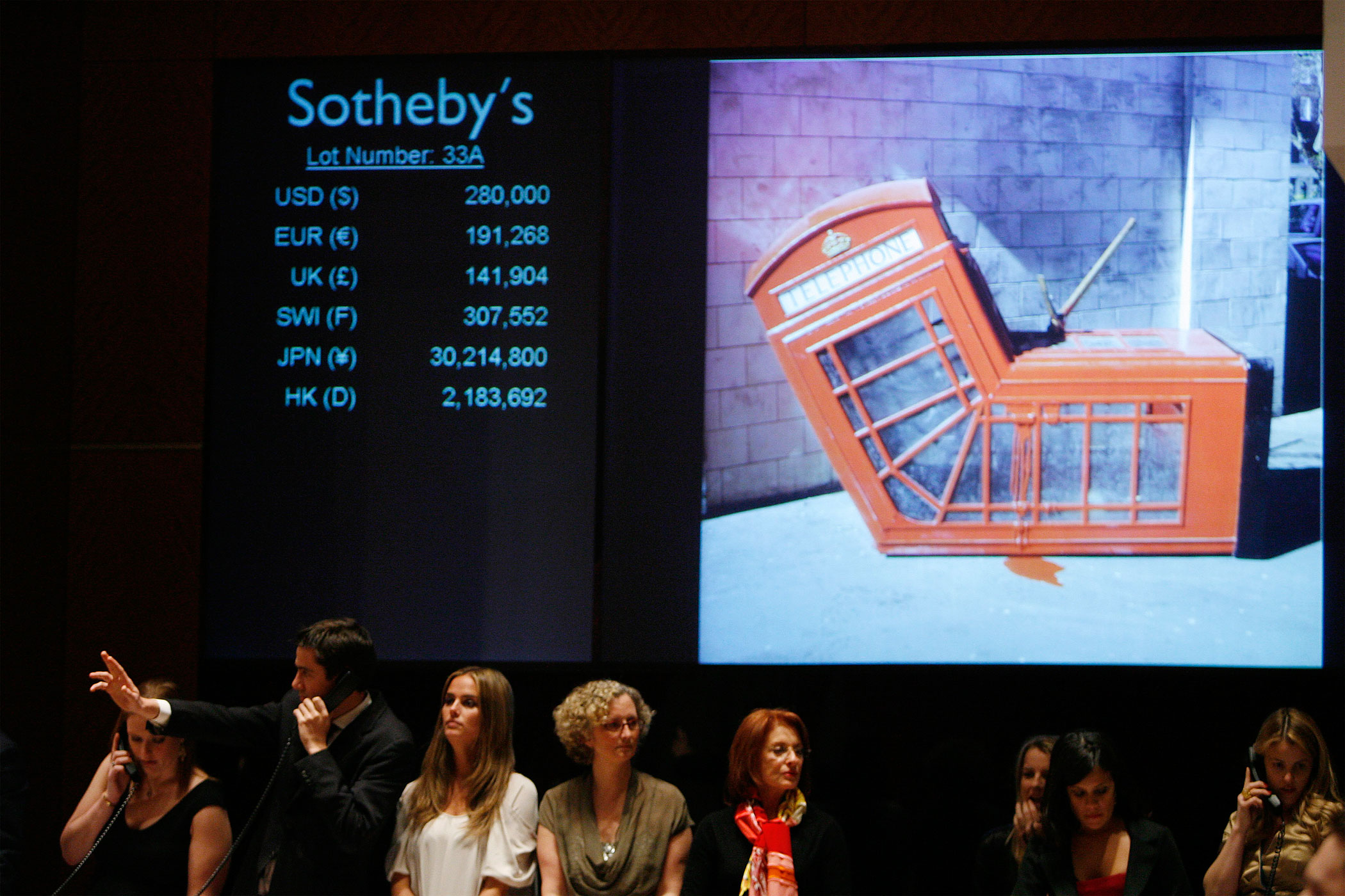 USA - Business - Valentine's Day (RED) Sotheby's Auction in New York City