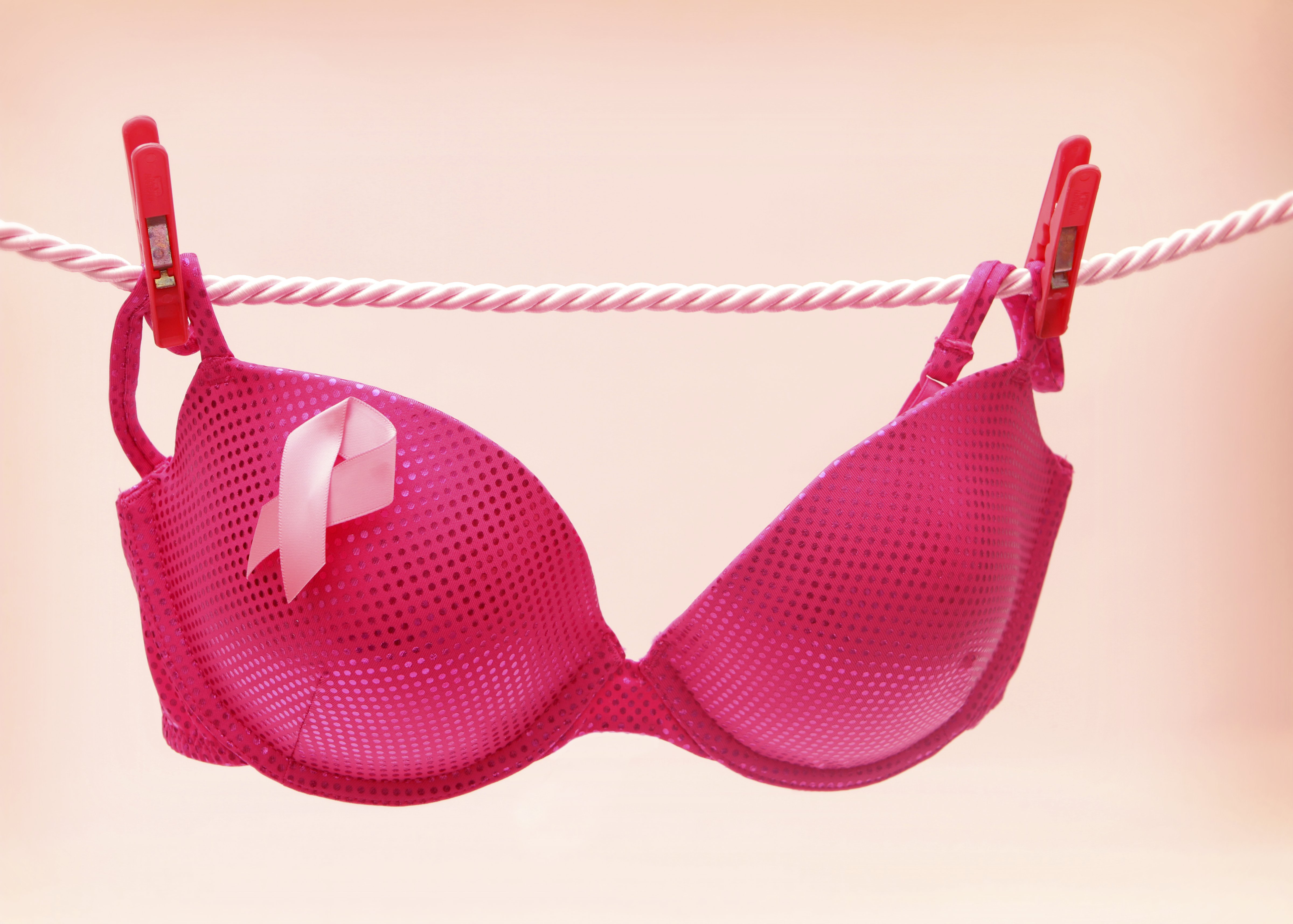 Bra with Breast Cancer ribbon