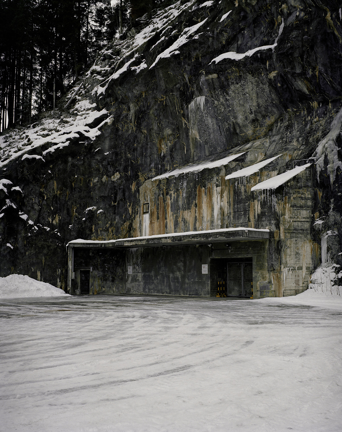 Entrance to Mount10, a the data centre known as “The Swiss Fort Knox”, Saanen-Gstaad, Switzerland, 2010.