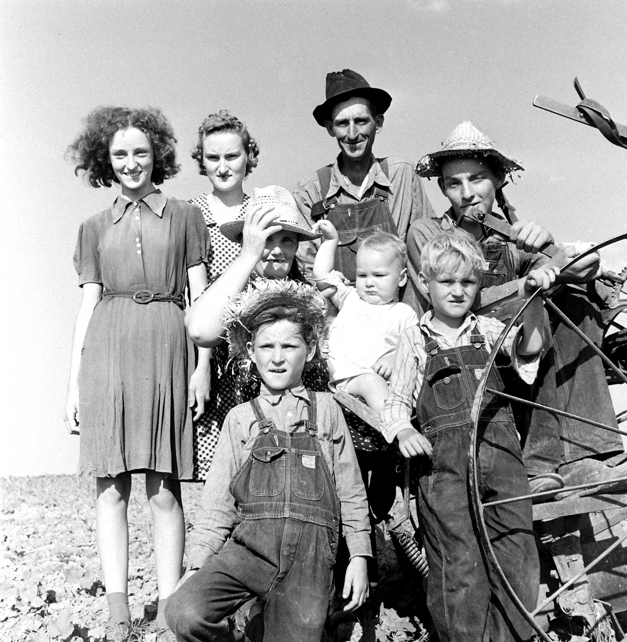 Oklahoma farmer and his family, 1942.