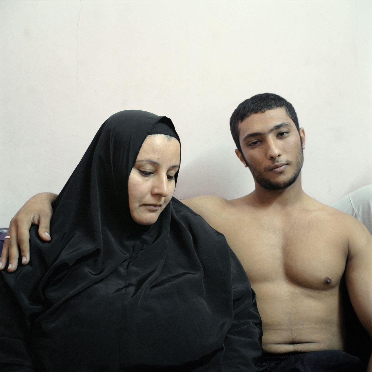 Mother and son. Ali and his mother, Cairo, Egypt, 2011.