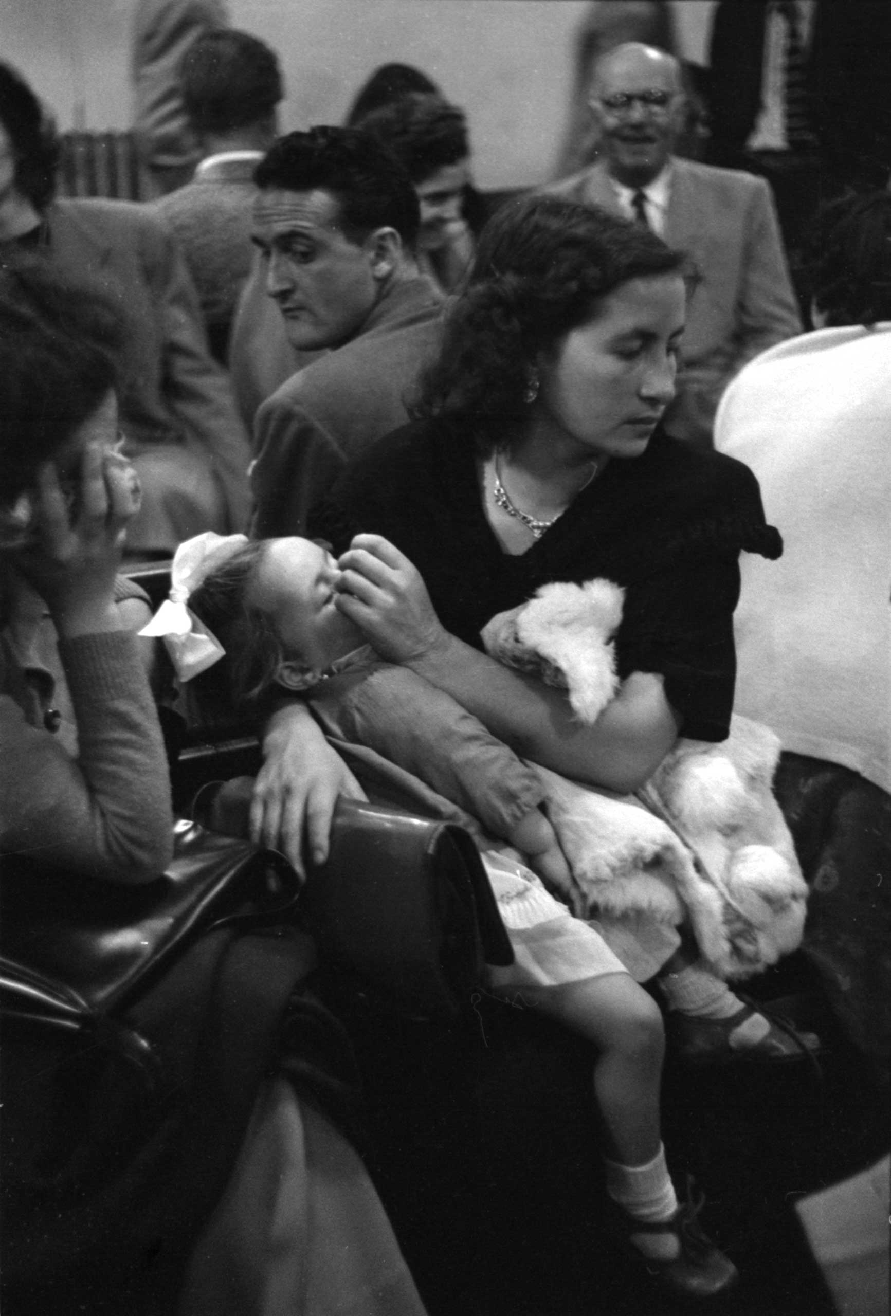 Immigrants at Ellis Island, 1950.