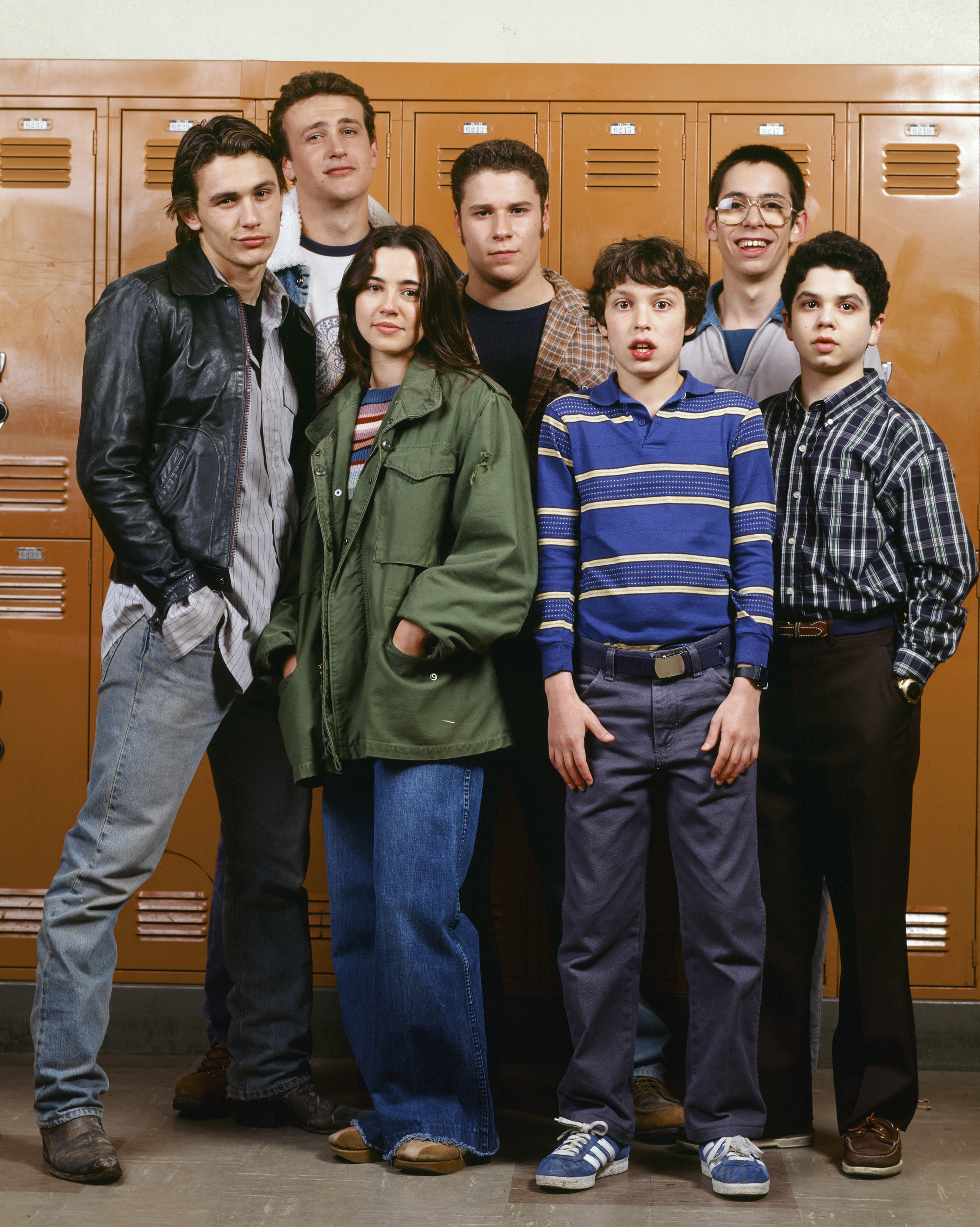 The cast of 'Freaks and Geeks' on Aug. 5, 1999.