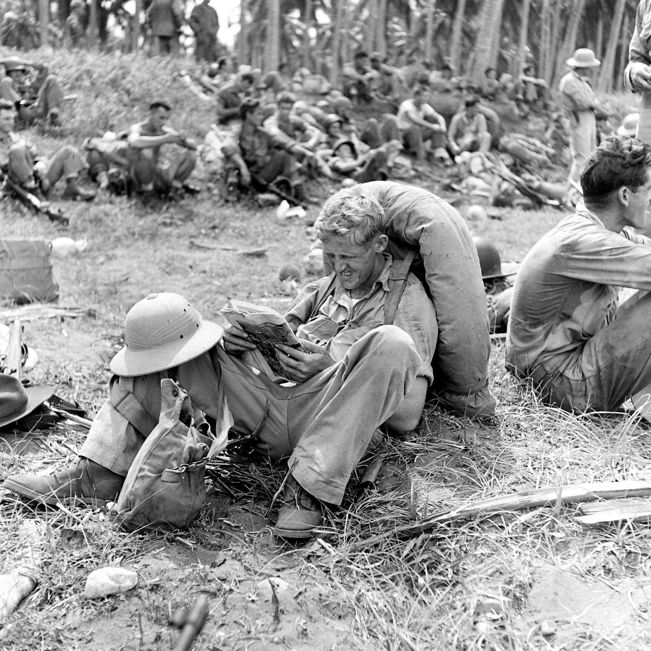 U.S. Marines, Guadalcanal, 1942.