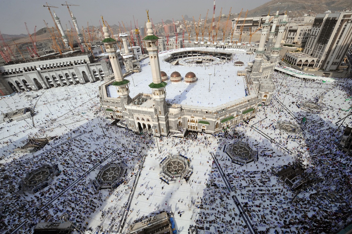 Pilgrims arriving at Mecca's Grand Mosque on Oct. 10, 2013, during the hajj pilgrimage (Fayez Nureldine—AFP/Getty Images)