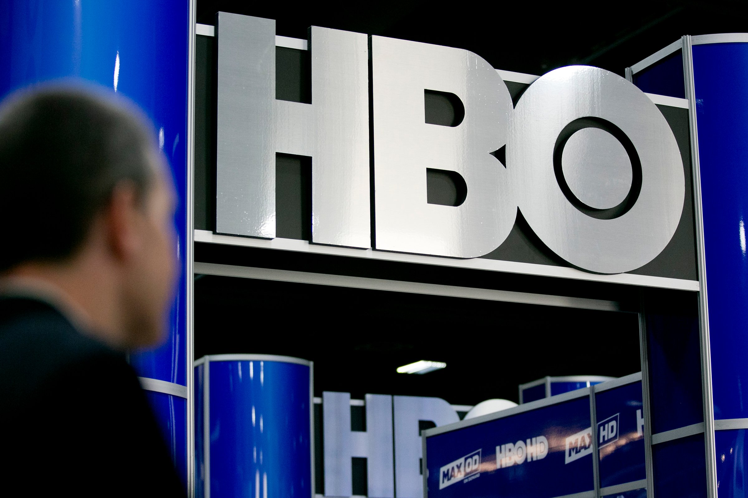The logo of Home Box Office Inc. (HBO) is seen on the exhibit floor during the National Cable and Telecommunications Association (NCTA) Cable Show in Washington on June 11, 2013.