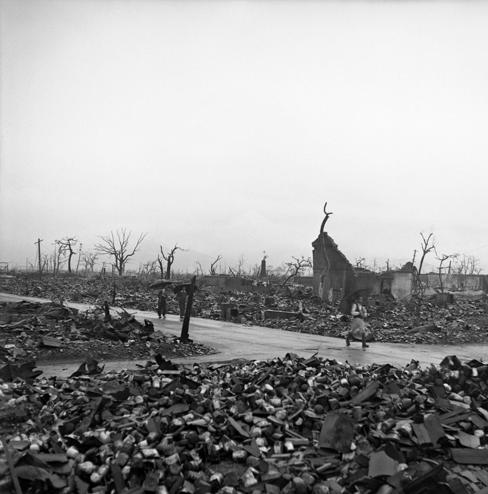 Hiroshima, 1945, two months after the August 6 bombing.