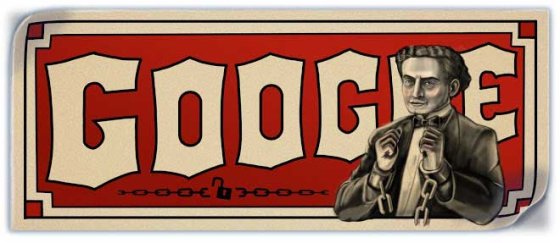March 24, 2011 The Harry Houdini doodle was created in the style of the old posters advertising the death-defying magician.