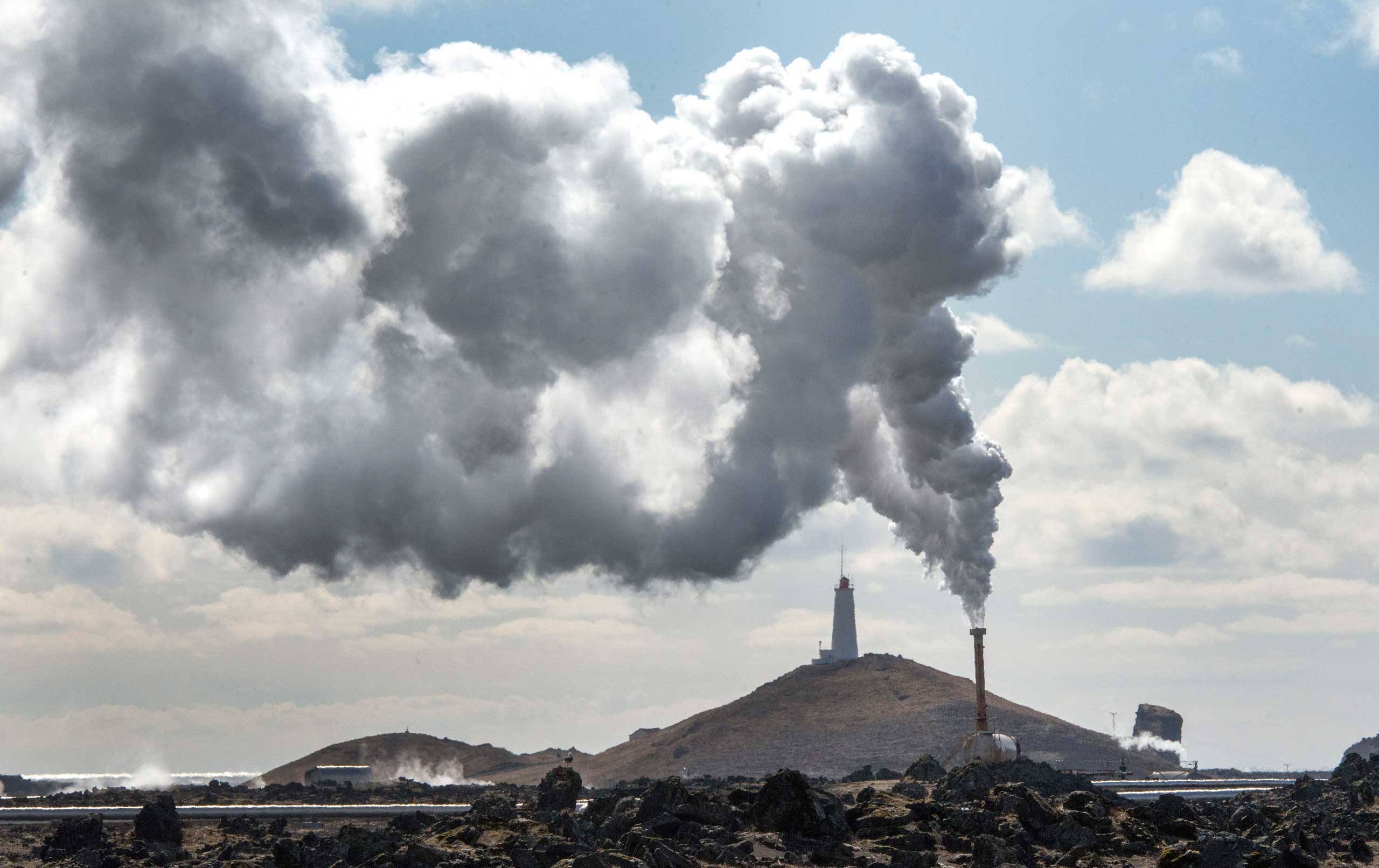Reykjanes power station in Iceland, seen in 2013. (Halldor Kolbeins—AFP/Getty Images)