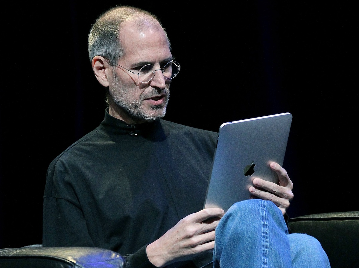 Steve Jobs demonstrates the new iPad on Jan. 27, 2010, in San Francisco (Justin Sullivan—Getty Images)