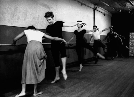 James Dean attending dance classes given by Katherine Dunham, New York City, 1955.