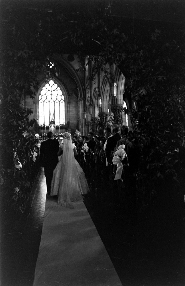 John F. Kennedy, Jacqueline Bouvier marry, Newport, R.I., Sept. 12, 1953.