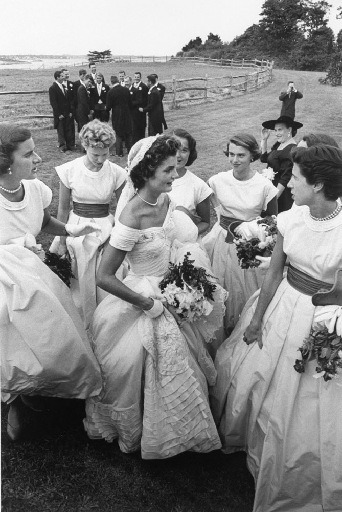 Jackie Kennedy on her wedding day, Newport, R.I., Sept. 12, 1953.
