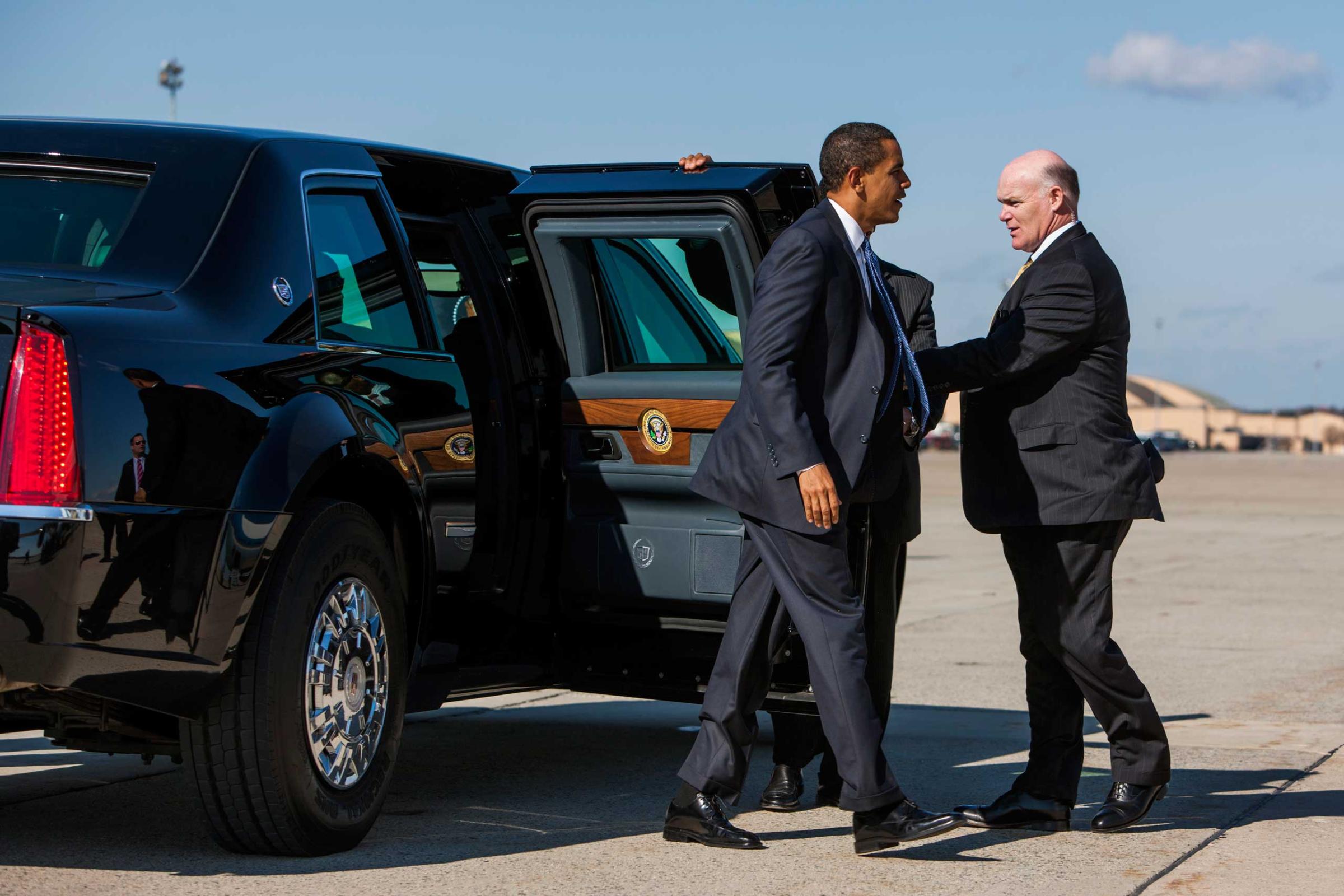 President Barack Obama departs Andrews Air Force Base in Maryland.Photo by Brooks Kraft/Corbis