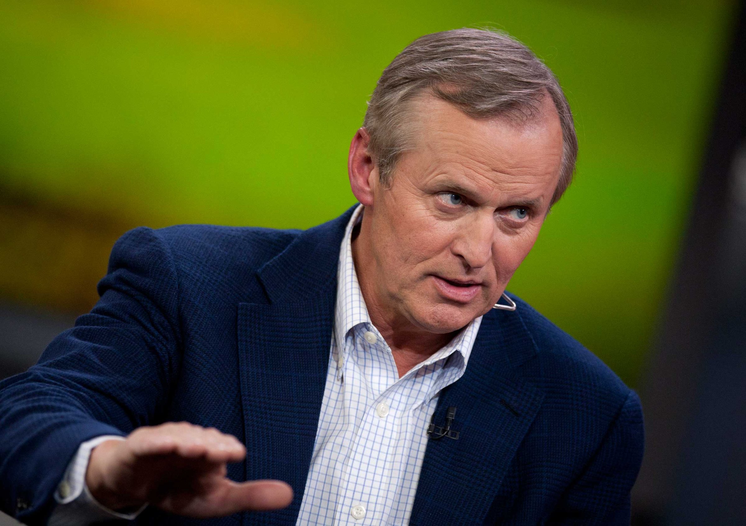 John Grisham speaks during a television interview in New York in 2012.