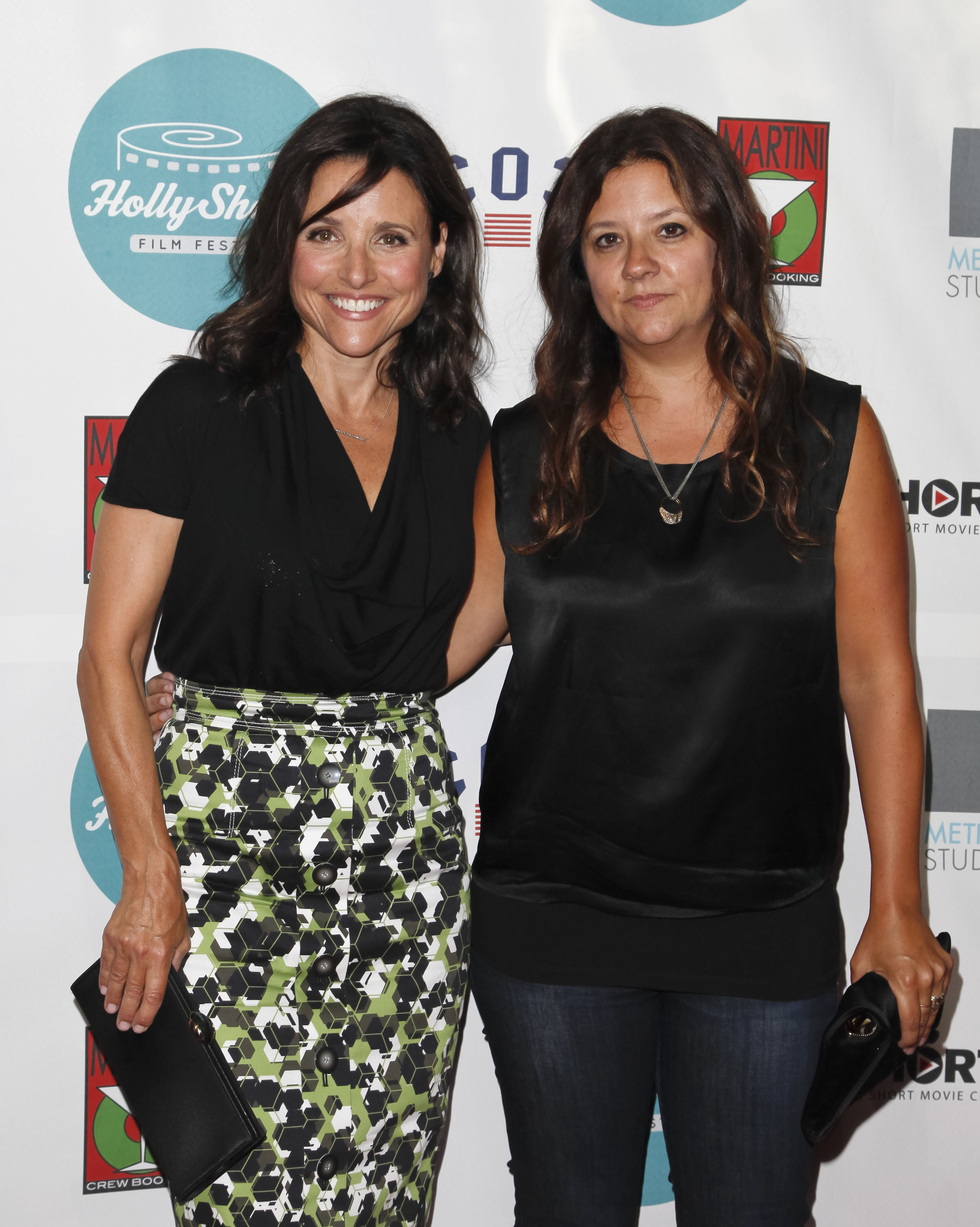 From left: Julia Louis Dreyfus and Stephanie Laing at TCL Chinese Theatre on August 14, 2014 in Hollywood, California.