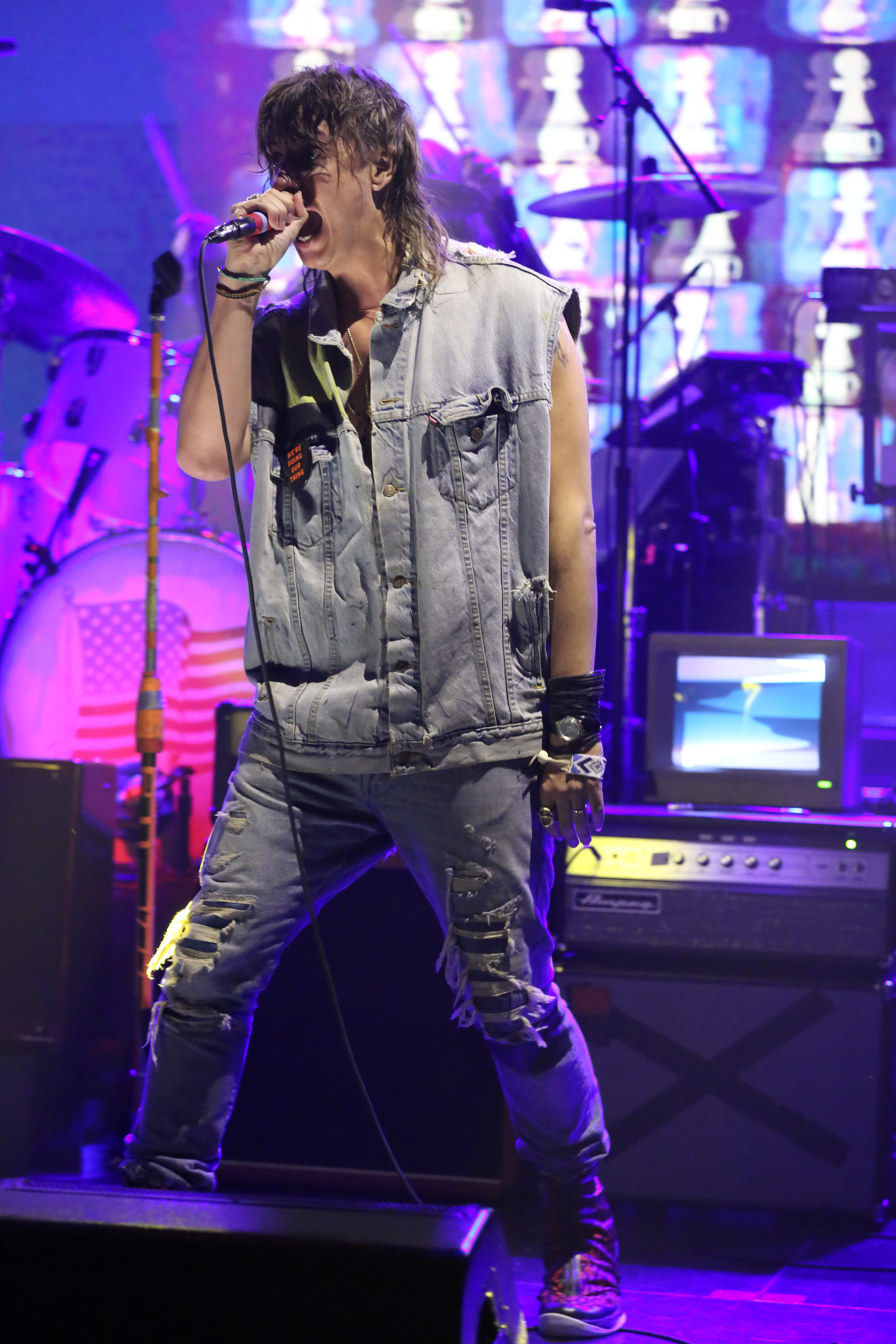 Musical guest Julian Casablancas and The Voidz perform at the Tonight Show on September 23, 2014.